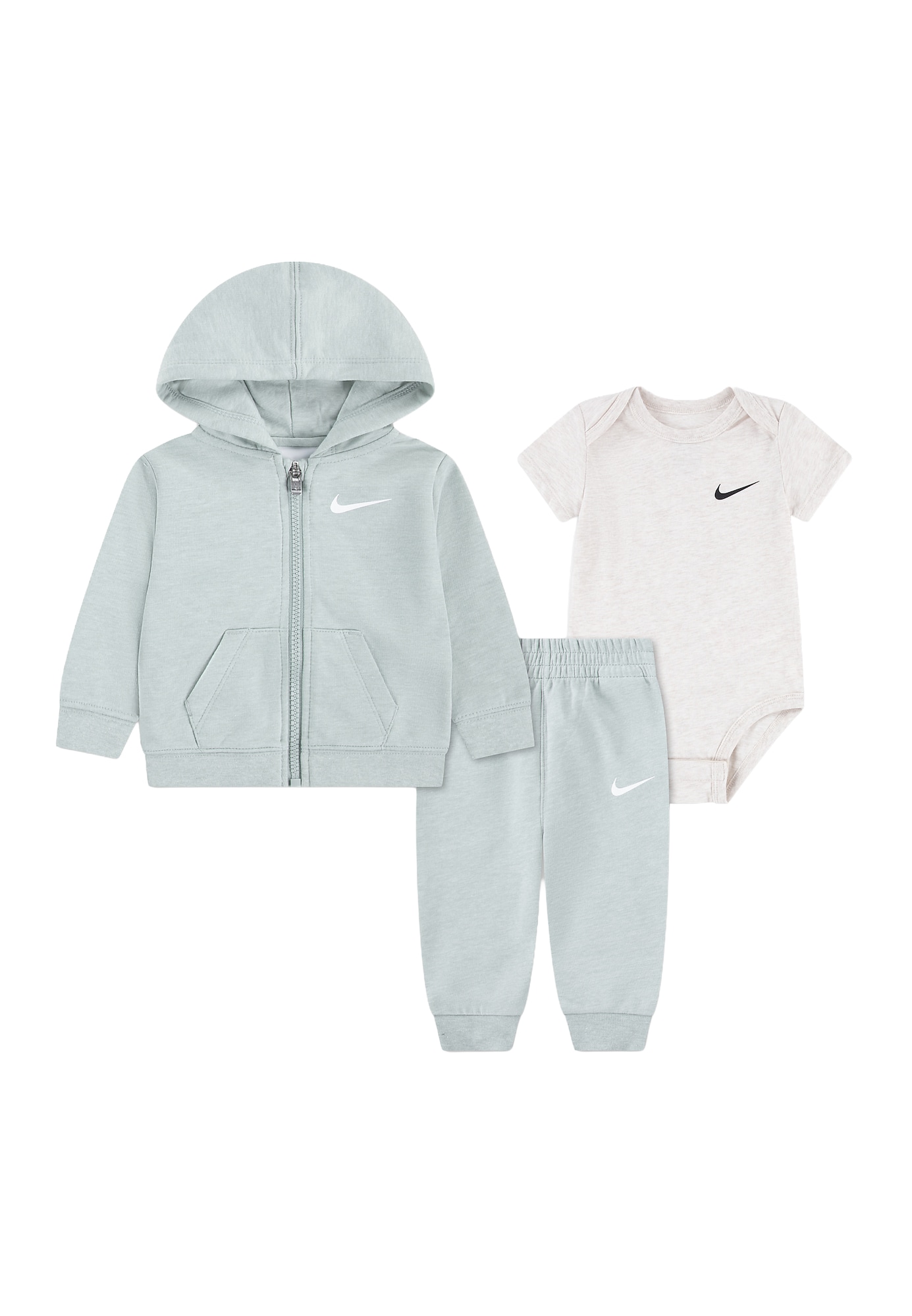 Nike Sportswear Set gri amestecat / verde mentă / negru / alb