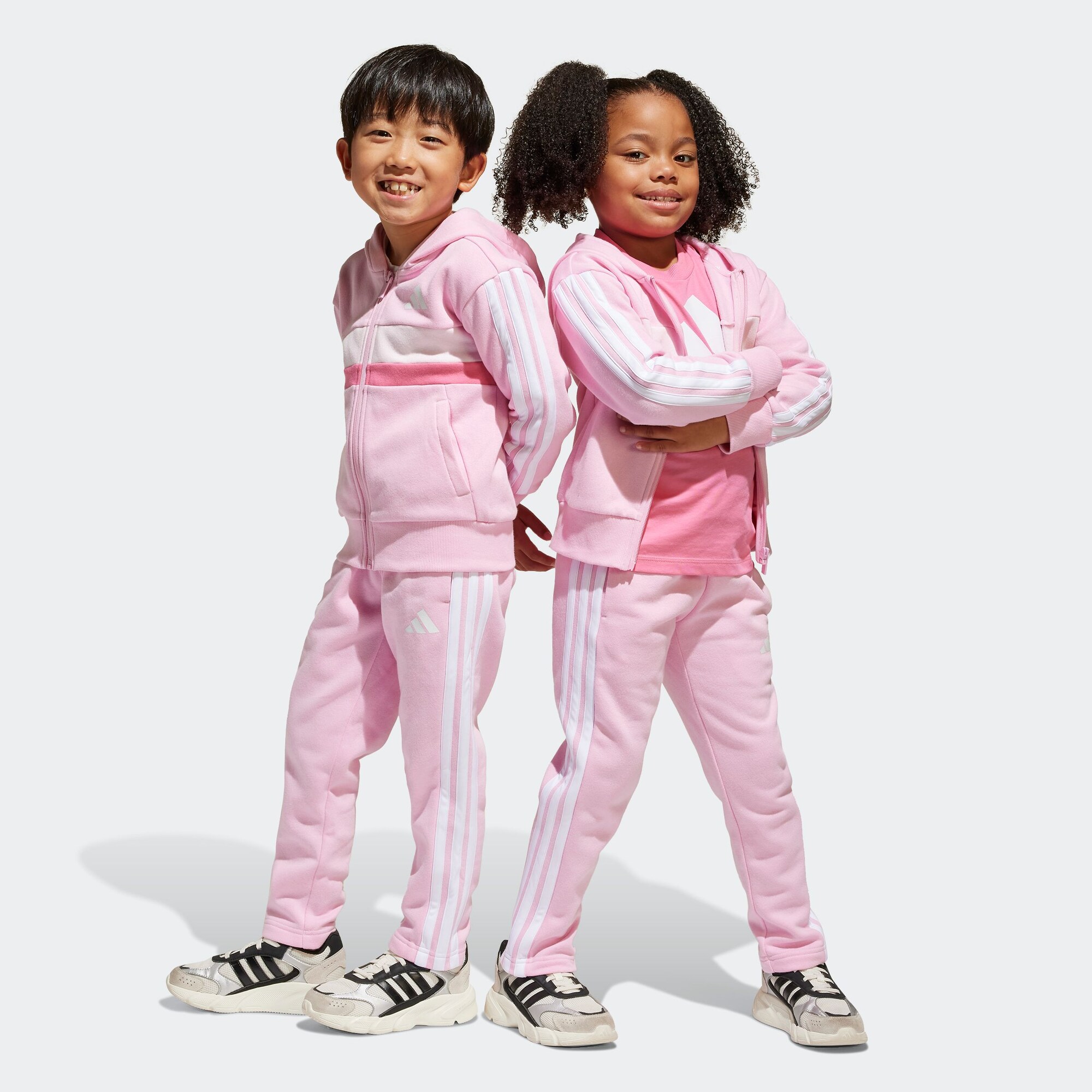 ADIDAS SPORTSWEAR Tréningový komplet 'Essentials Tiberio' ružová / biela (obrázok 6)