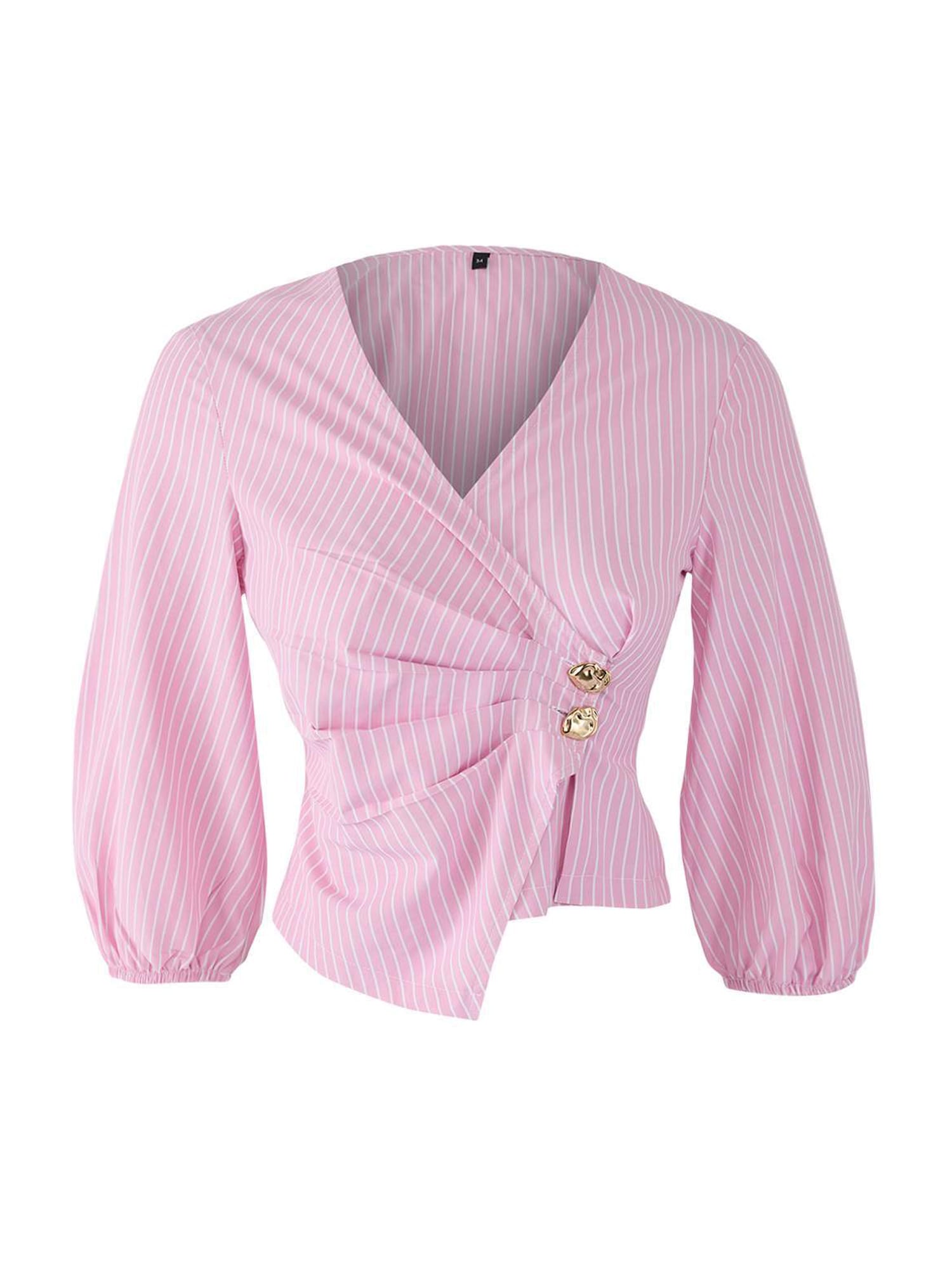 Trendyol Bluză  roz / alb