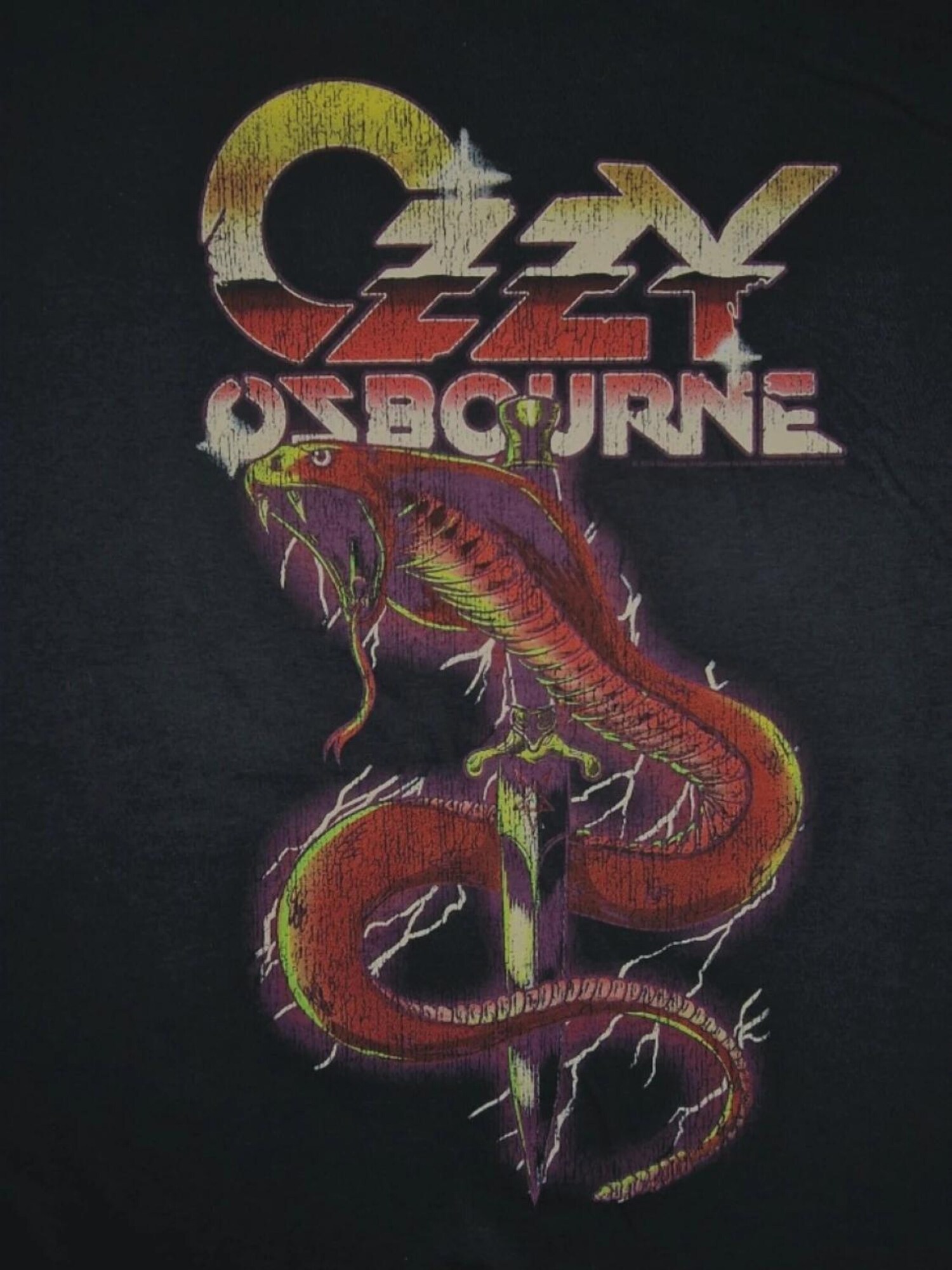 Ozzy Osbourne Camiseta 'Ozzy Osbourne Snake T-Shirt' negro – imagen 3