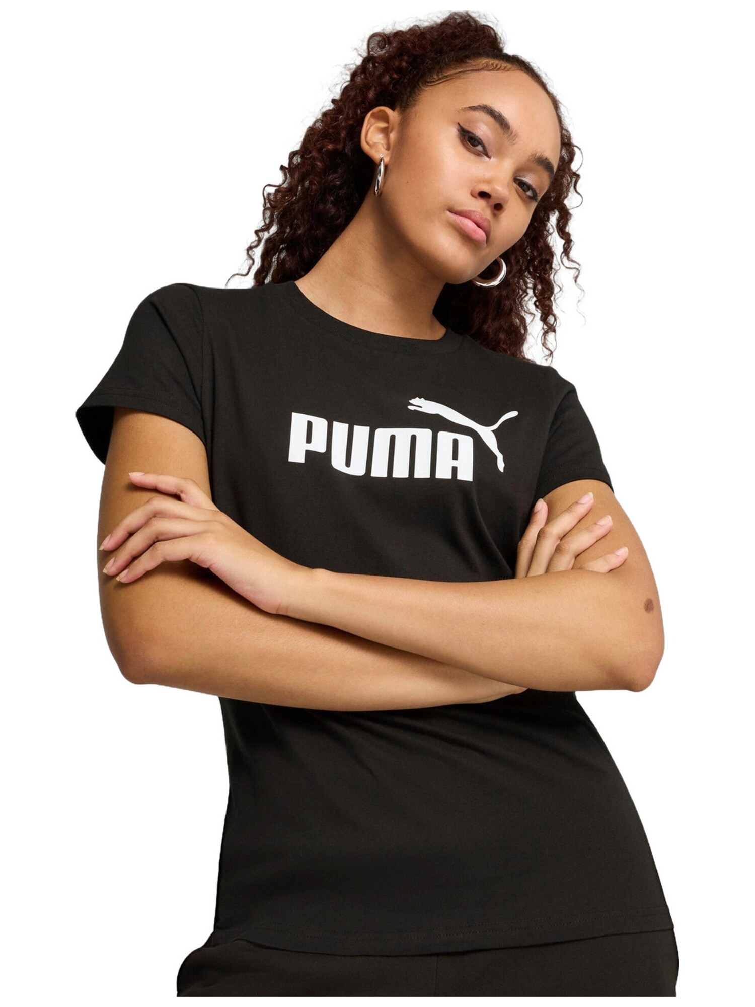 PUMA Tricou Puma Ess No. 1 Logo Tee negru