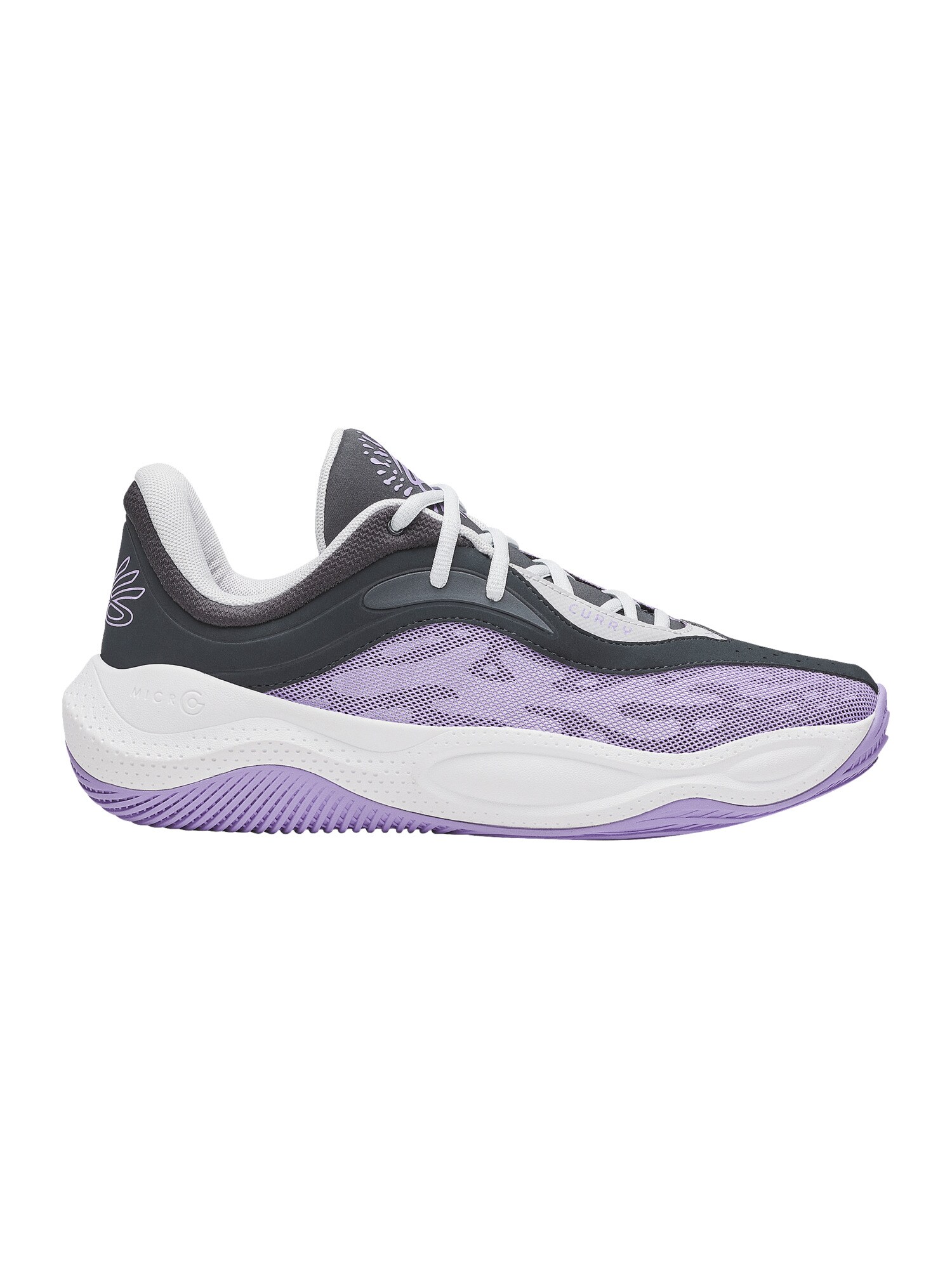 UNDER ARMOUR Pantofi sport 'Curry Splash 25'  gri / gri metalic / mov liliachiu / mov lavandă