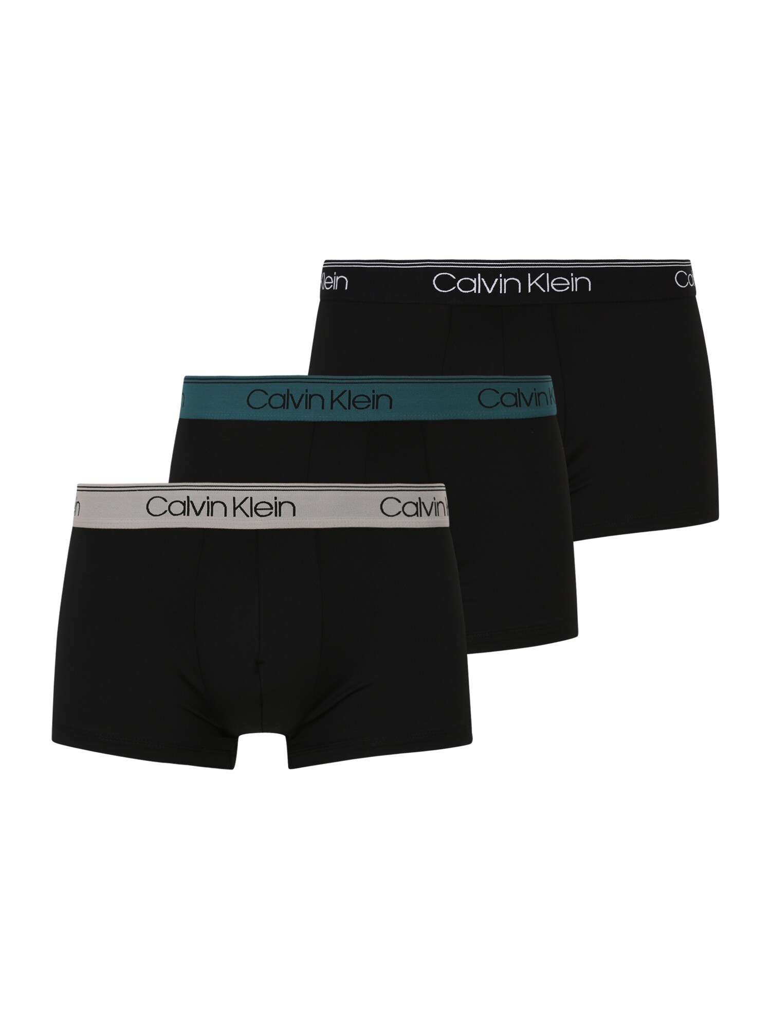 Calvin Klein Underwear Boxerky  sivobéžová / petrolejová / čierna / biela