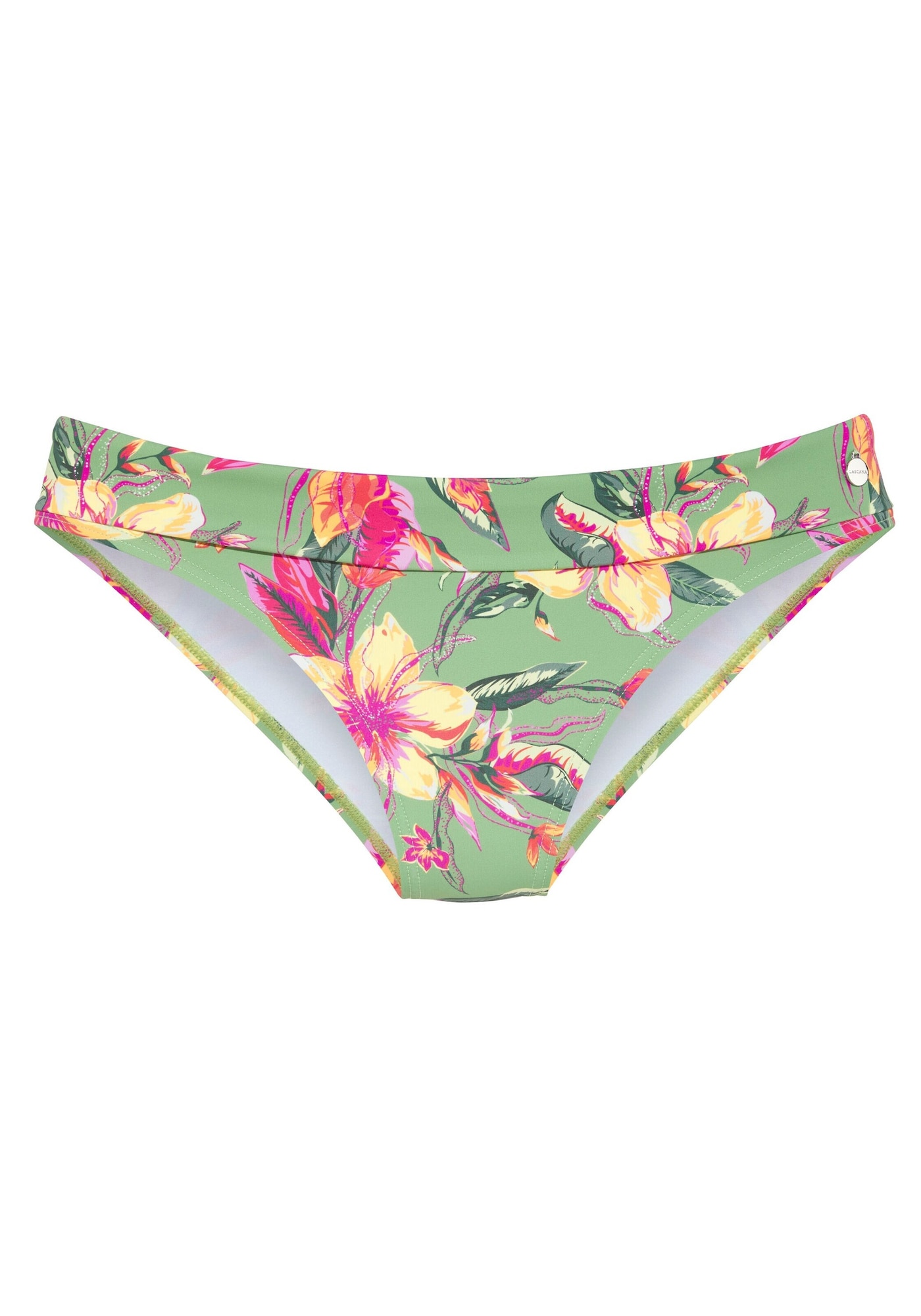 LASCANA Bikini nadrágok világoszöld / sötétzöld / világos narancs / fukszia akciós termékkép 1