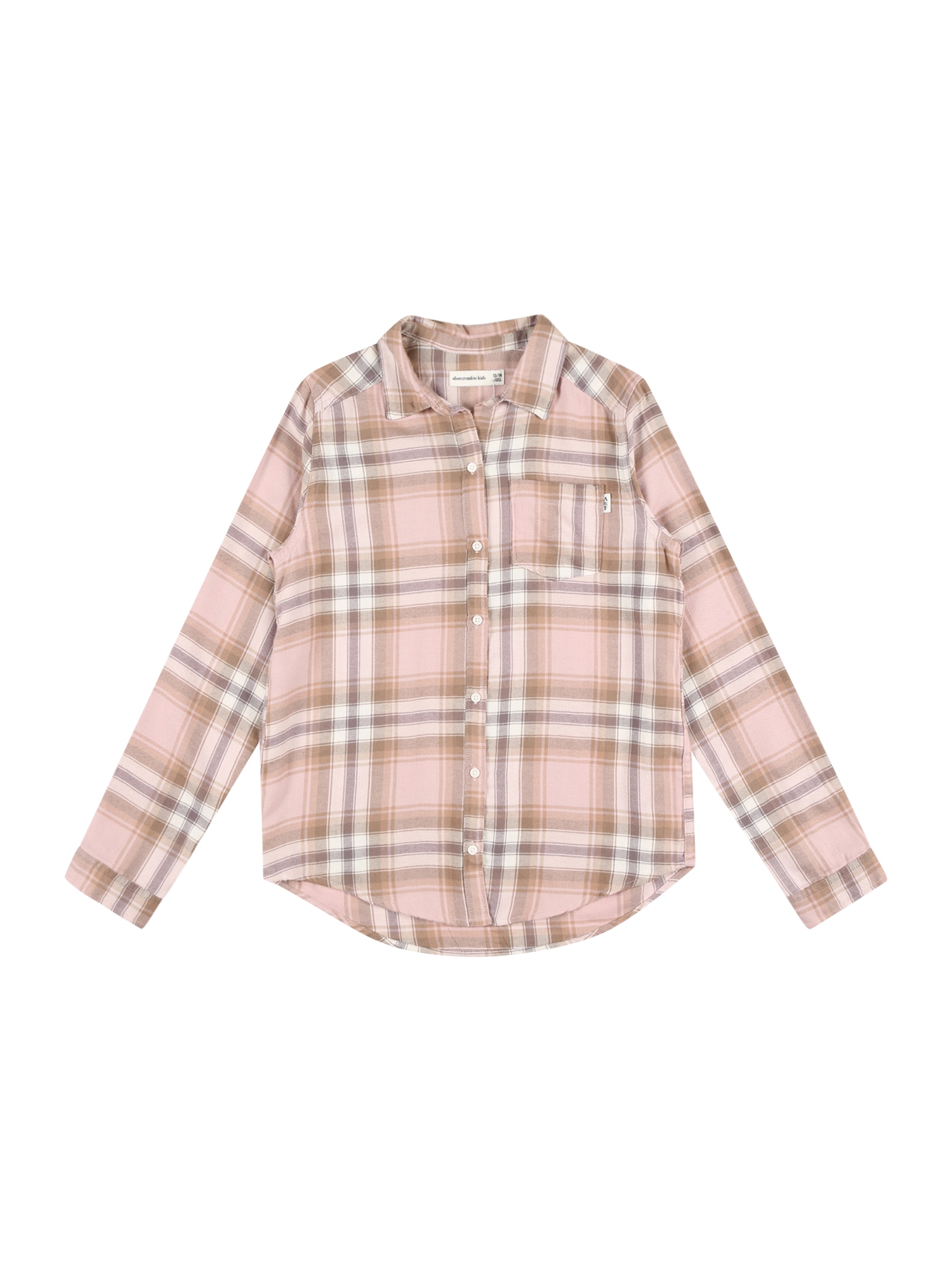 Abercrombie & Fitch Bluza  svetlo rjava / temno rjava / staro roza / bela