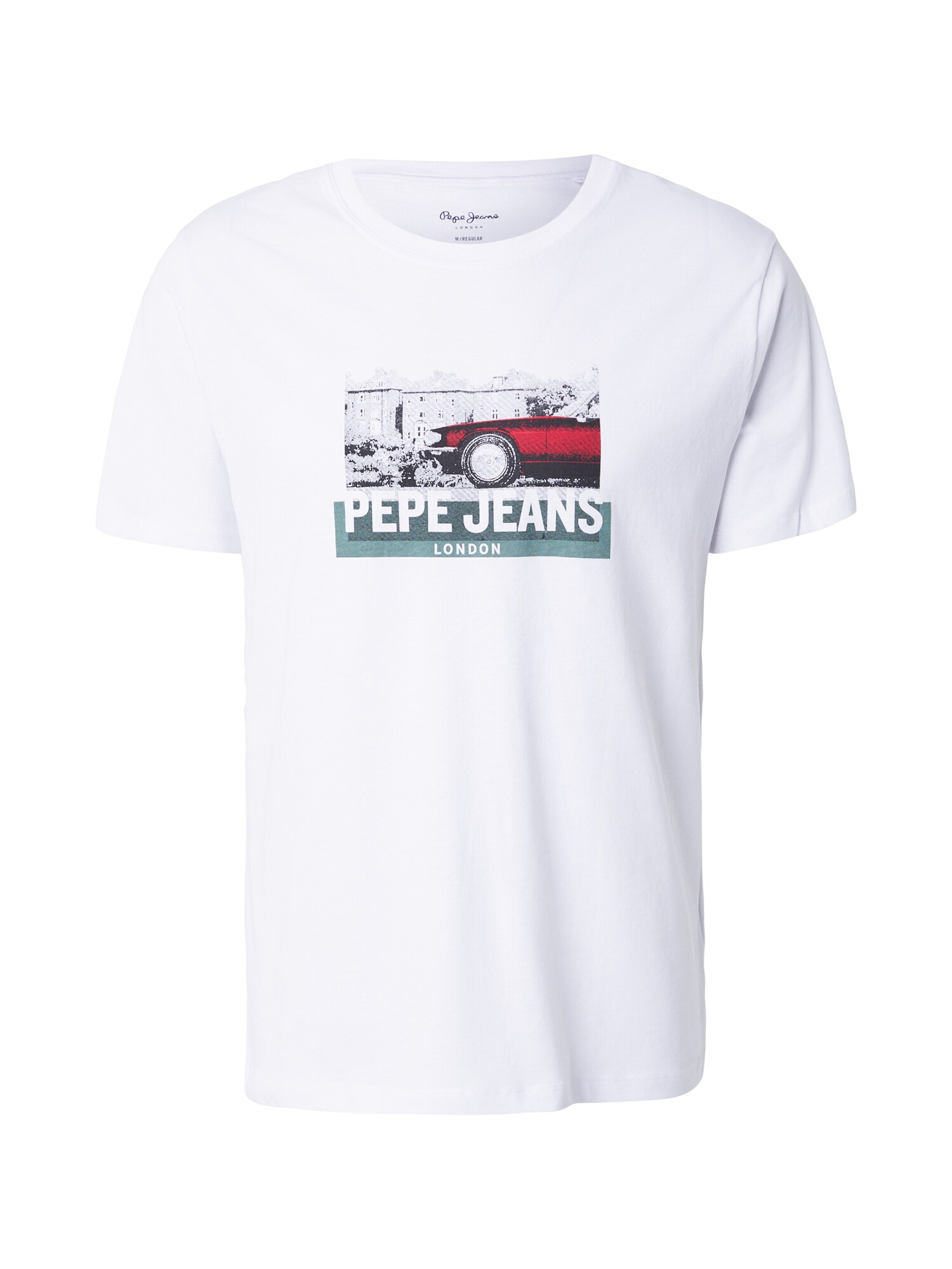 Pepe Jeans Tričko 'PHOTOGRAPHIC'  smaragdová / červená / čierna / biela