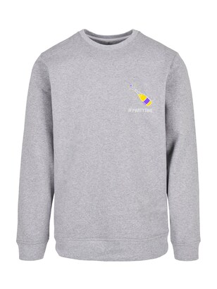 F4NT4STIC Sweatshirt ‘Silvester Party #partytime’ Grijs / Grijs gemêleerd / Gemengde kleuren