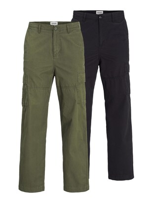 jack & jones Cargobroek Kaki / Zwart