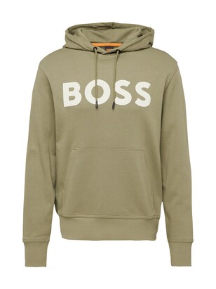 Boss Sweatshirt ‘Webasic’ Olijfgroen / Wit