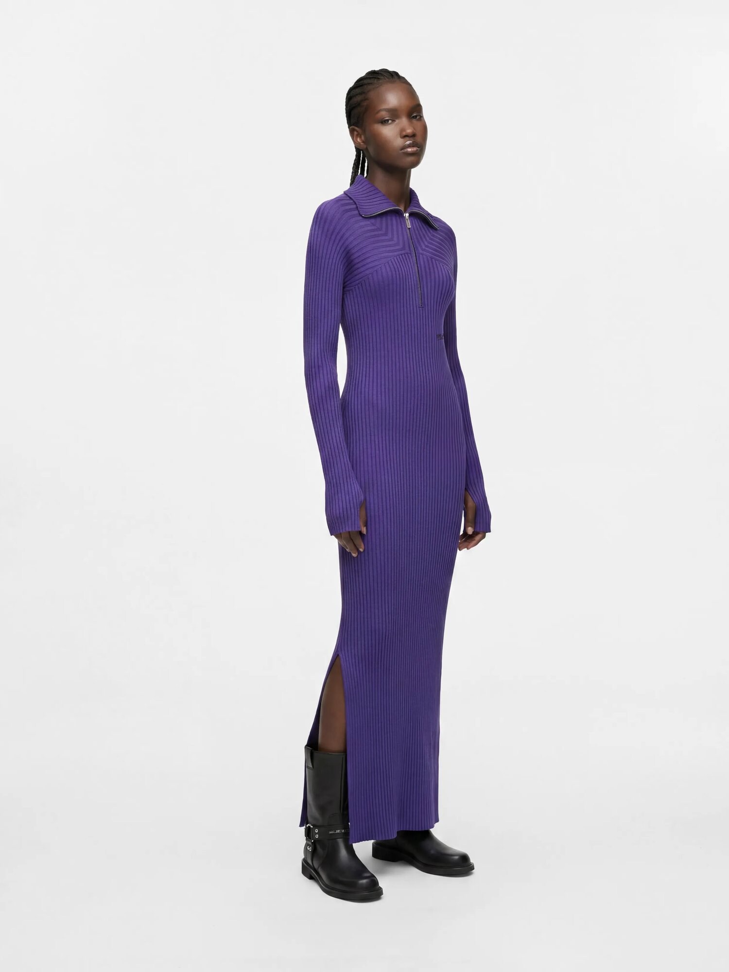 KARL LAGERFELD JEANS Vestido de punto  lila – imagen 4