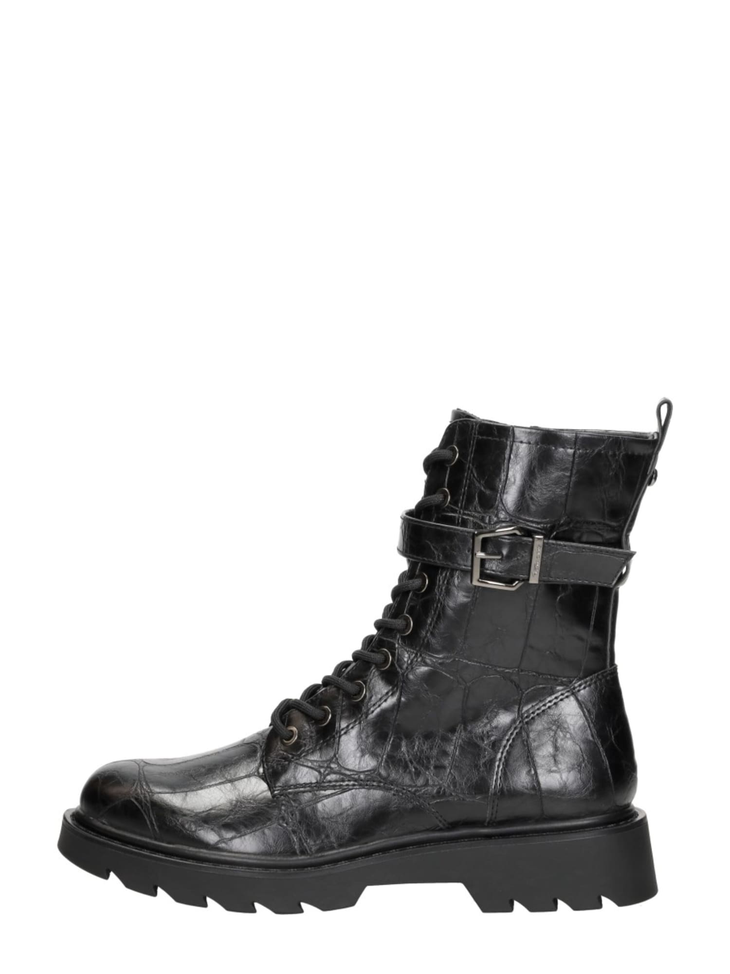 Tamaris Ghete cu șireturi Veterschoenen Hoog negru