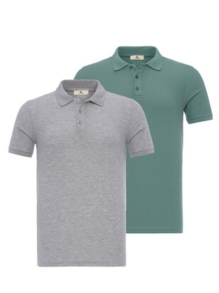 Daniel Hills Shirt Lichtgrijs / Pastelgroen