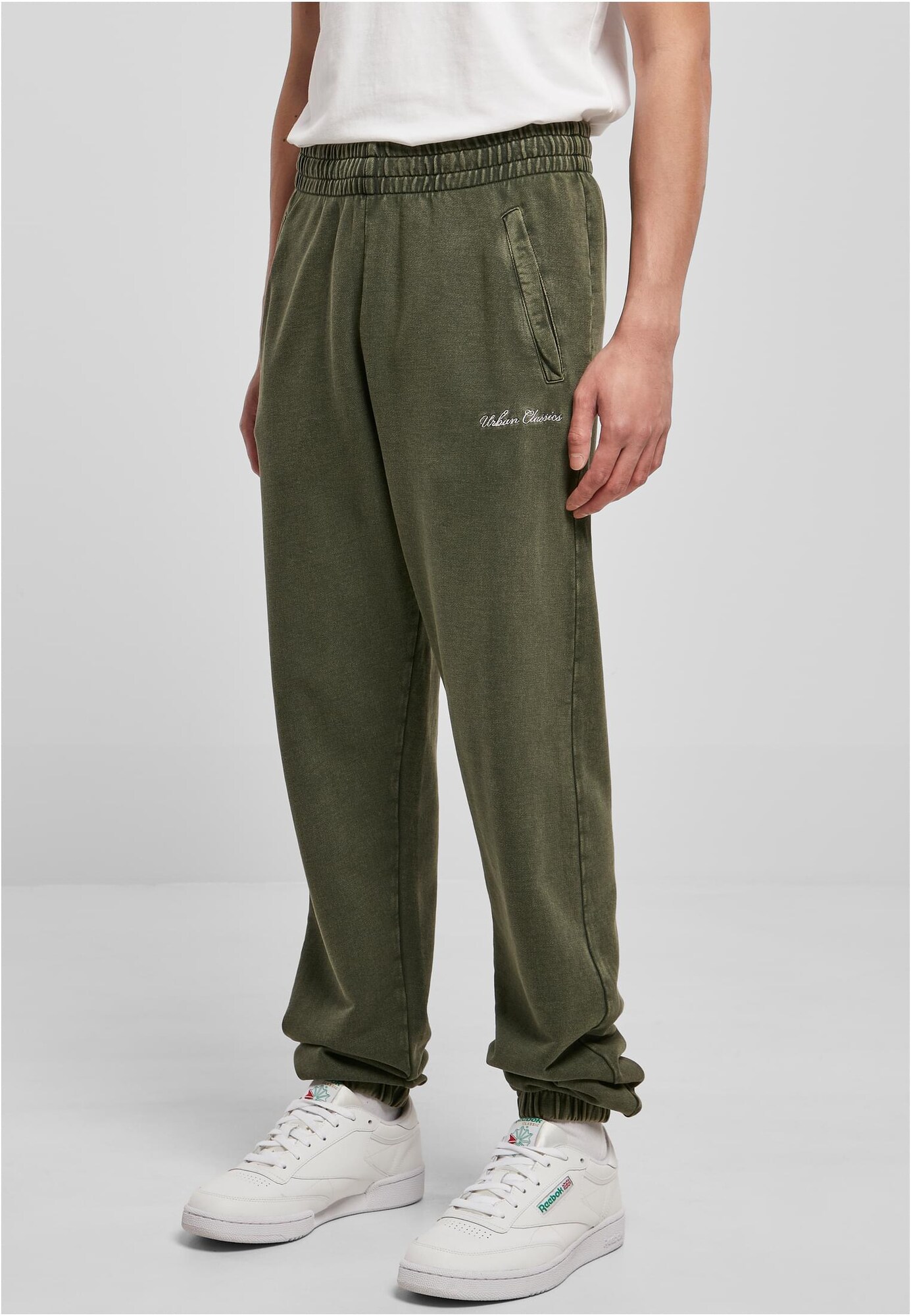 Urban Classics Nadrág  khaki / fehér termék 2. képe