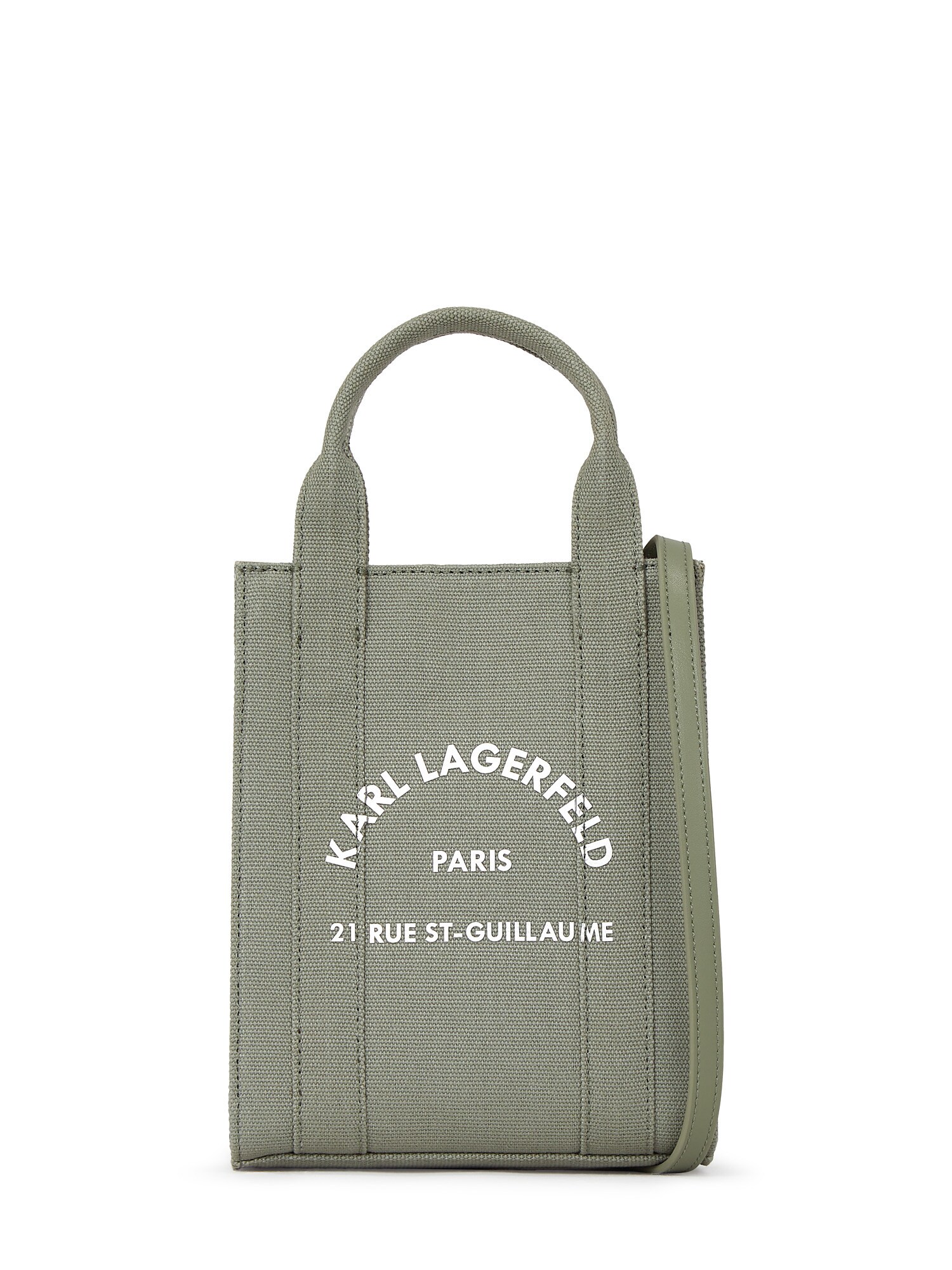 Karl Lagerfeld Shopper táska  sötétzöld / piszkosfehér akciós termékkép 1