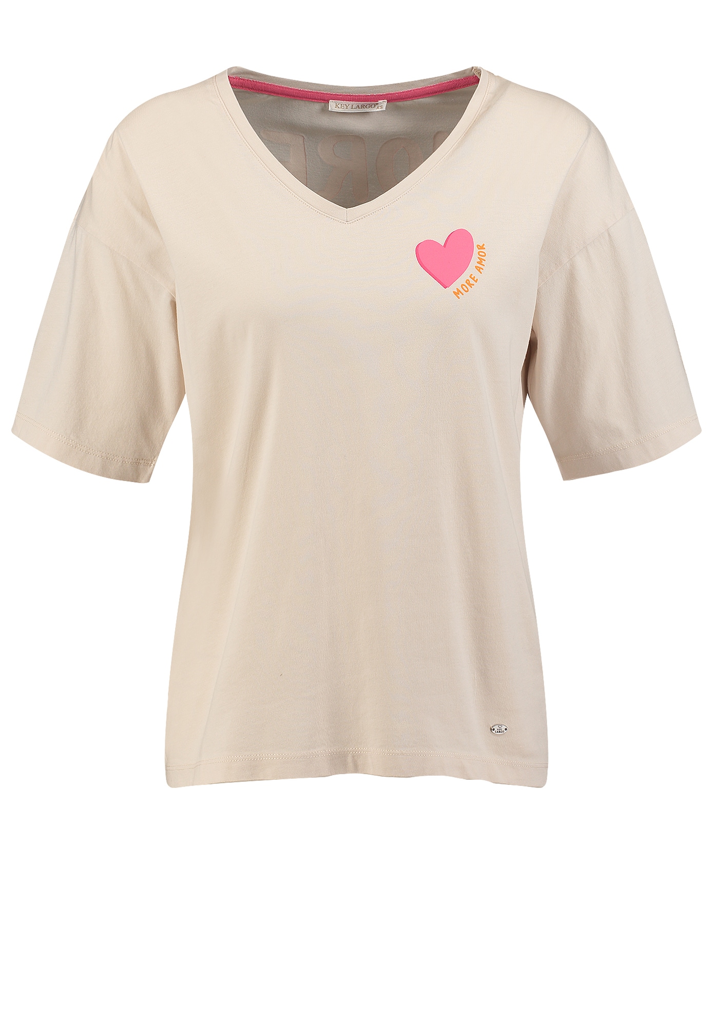 Key Largo Tricou Amor bej / portocaliu / roz / roz deschis