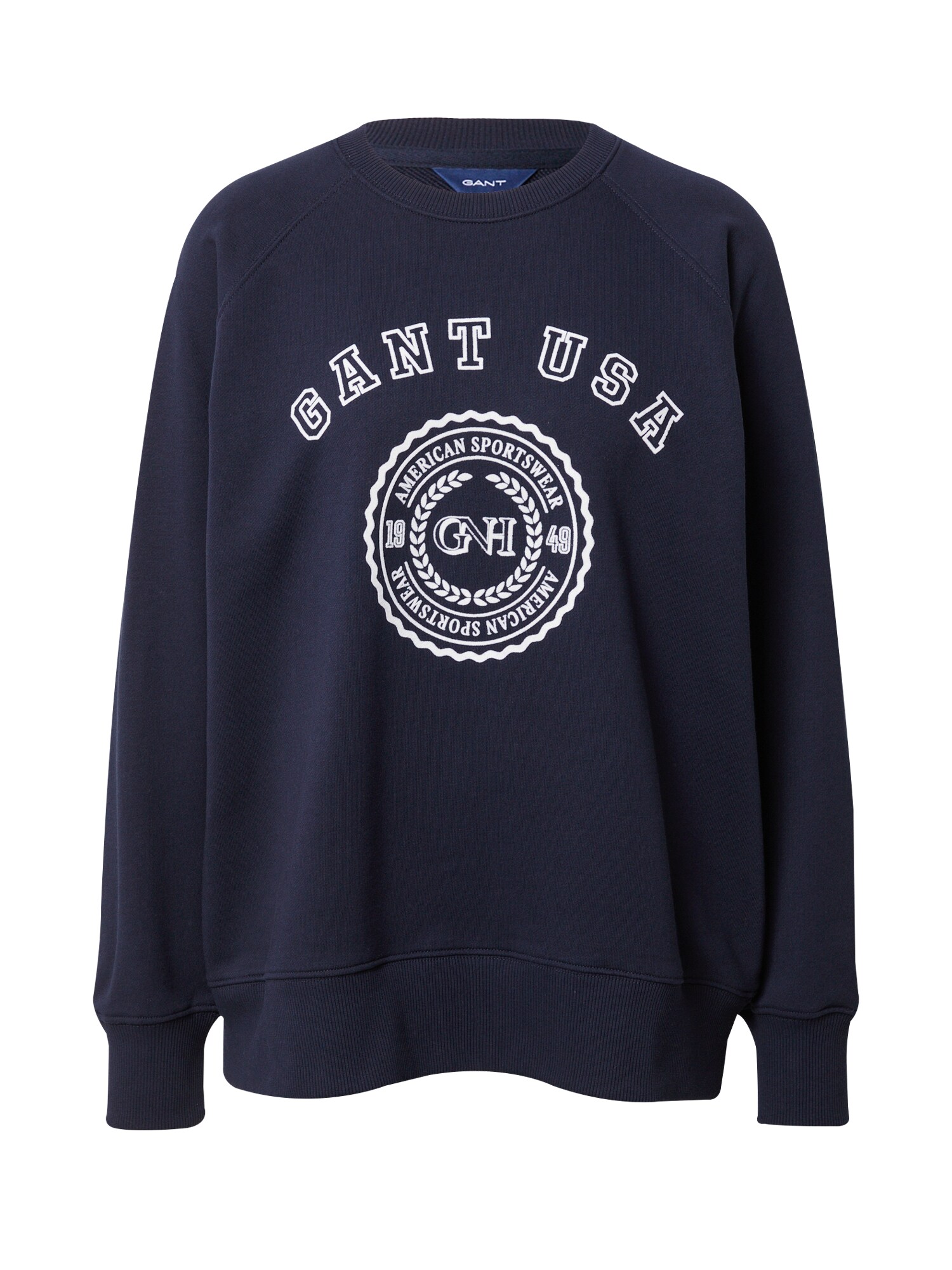 GANT Sweater majica  morsko plava / bijela