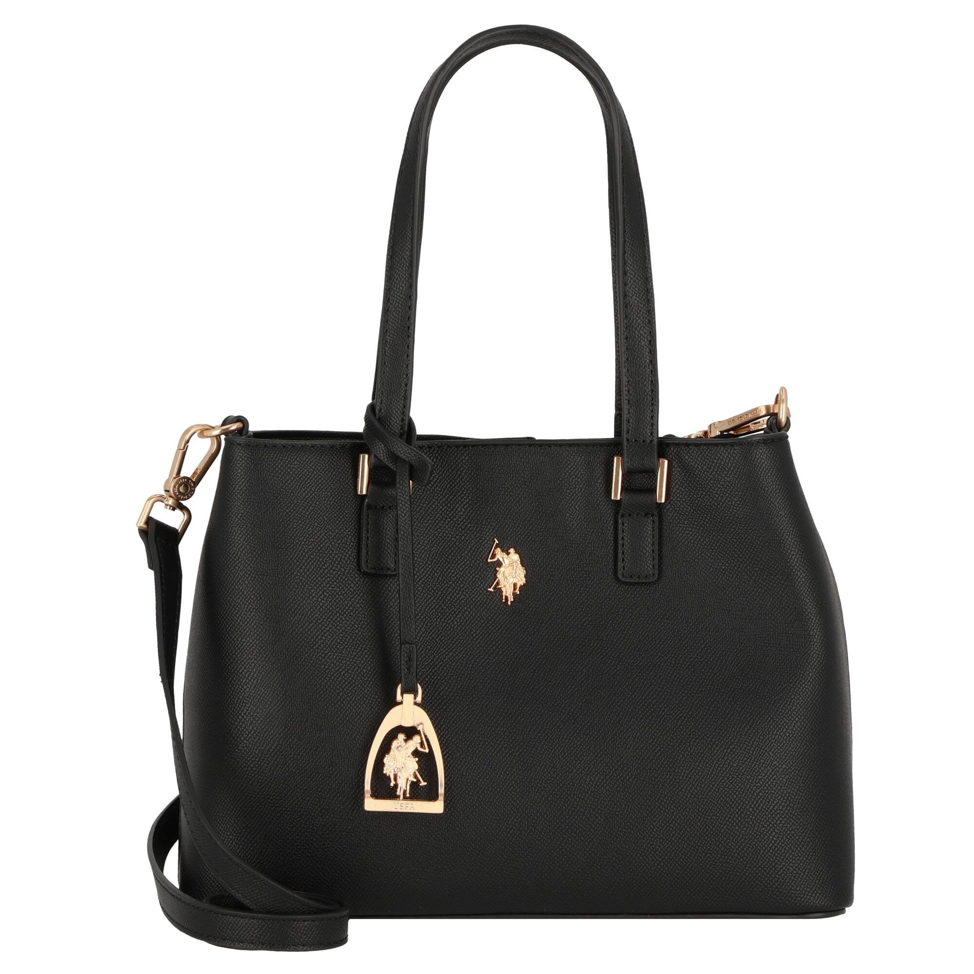 U.S. POLO ASSN. Kabelka 'Jones'  zlatá / čierna