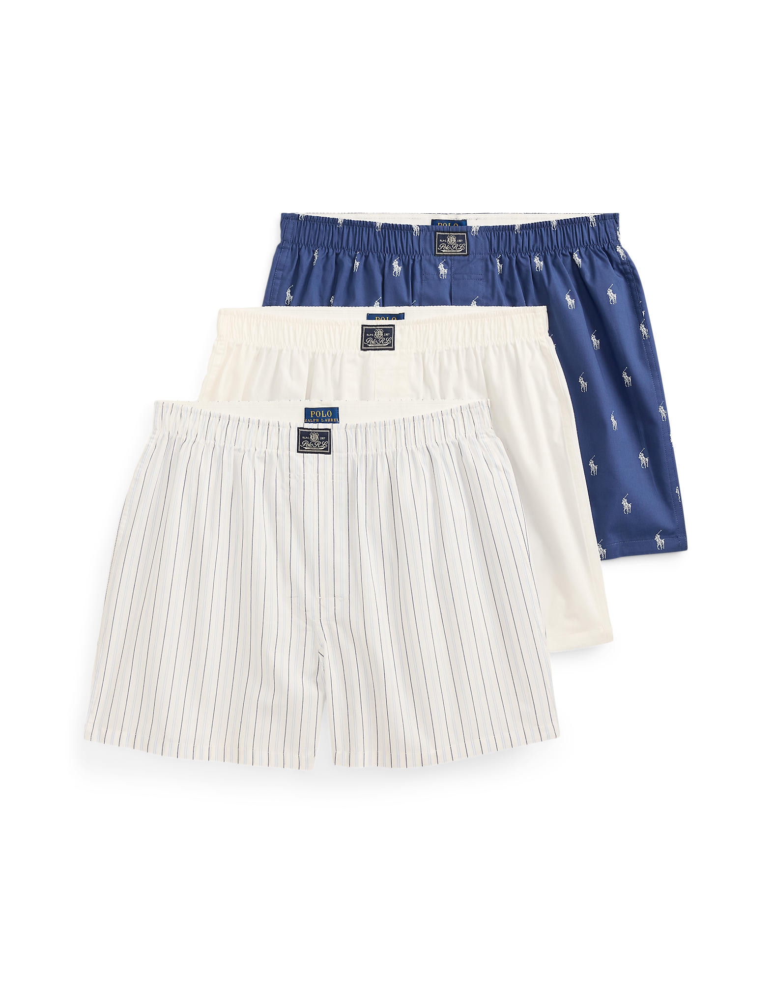 Polo Ralph Lauren Boxeri albastru pastel / albastru închis / alb