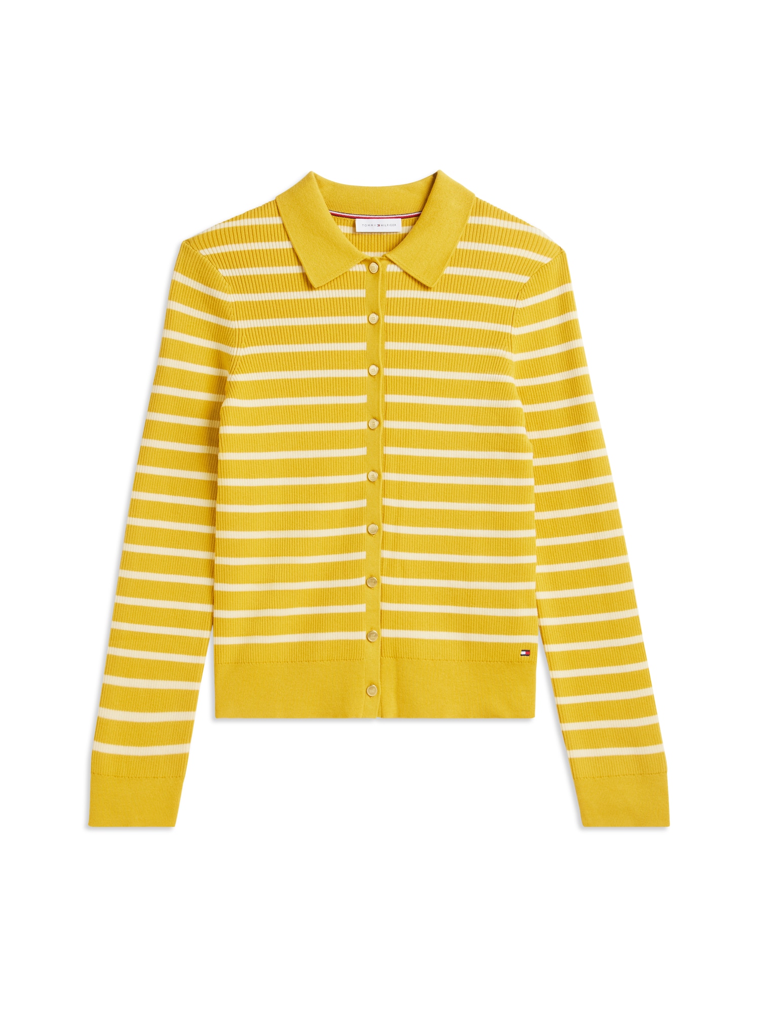 TOMMY HILFIGER Geacă tricotată nisipiu / galben