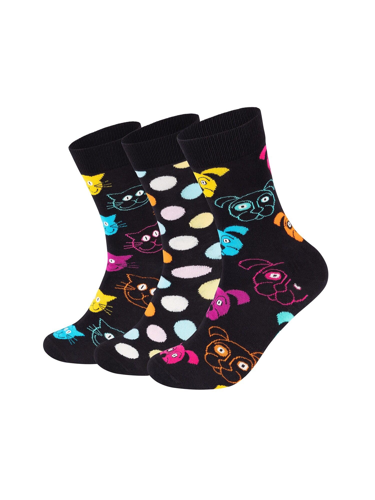 Happy Socks Zokni 'Classic Dog'  tengerészkék / sárga / rózsaszín / fehér akciós termékkép 1