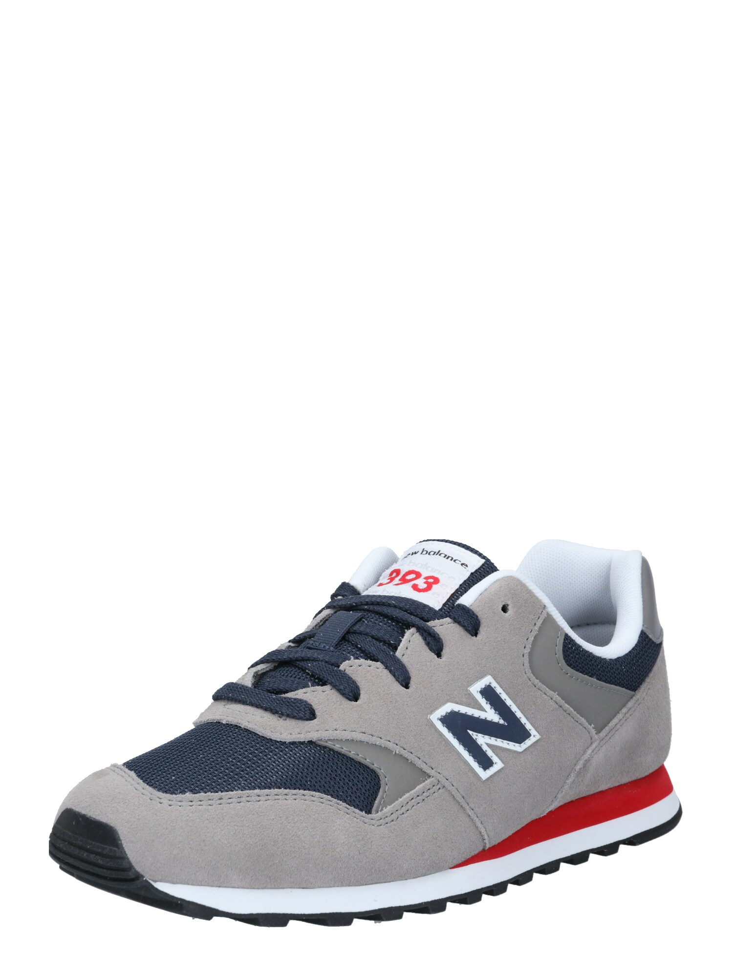 new balance Sportbačiai be auliuko 'ML393'  šviesiai pilka / tamsiai mėlyna / balta / šviesiai raudona