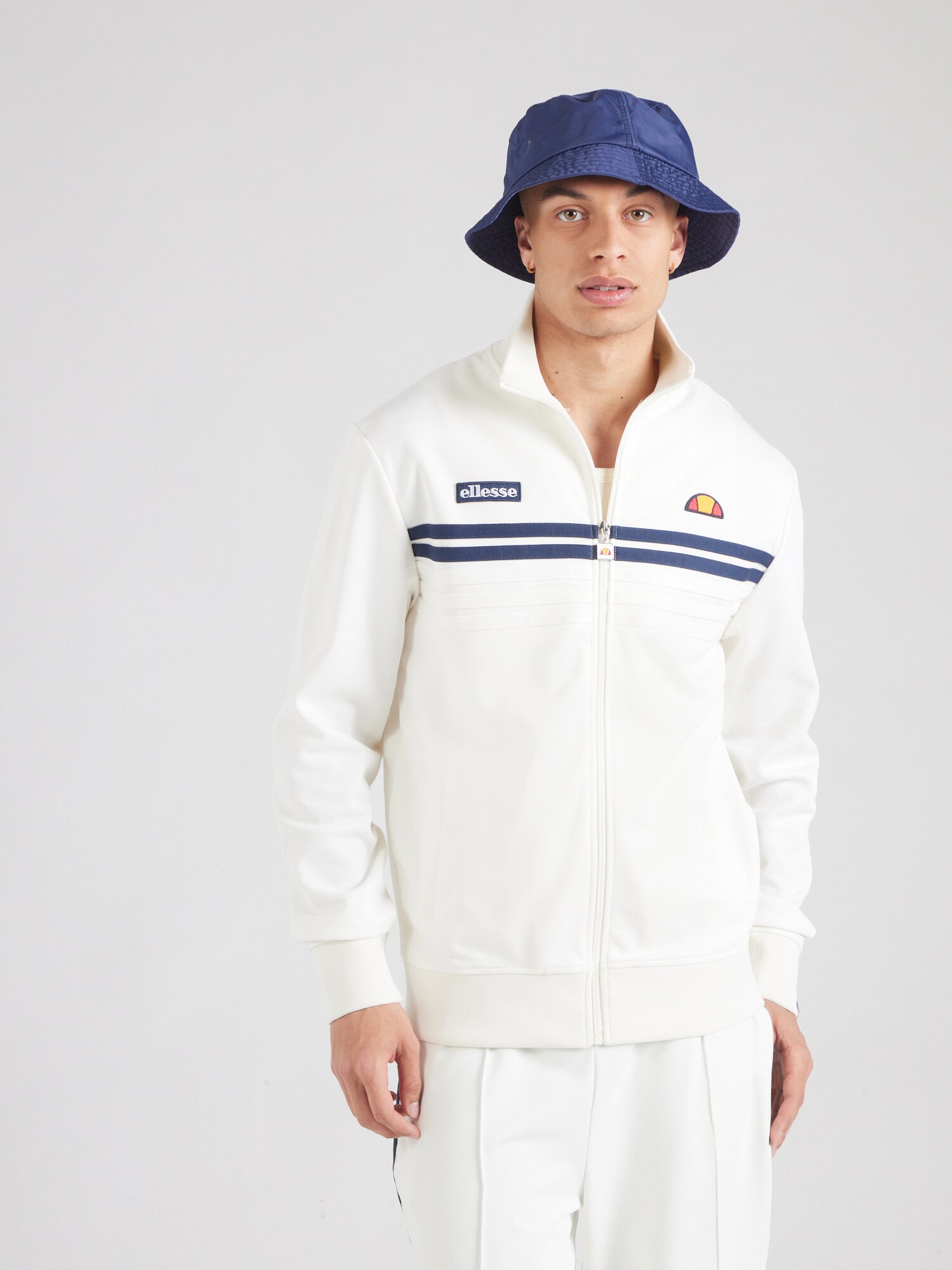 ELLESSE Sudadera con cremallera 'Vicenza' crema / navy / amarillo oscuro / offwhite – imagen 3