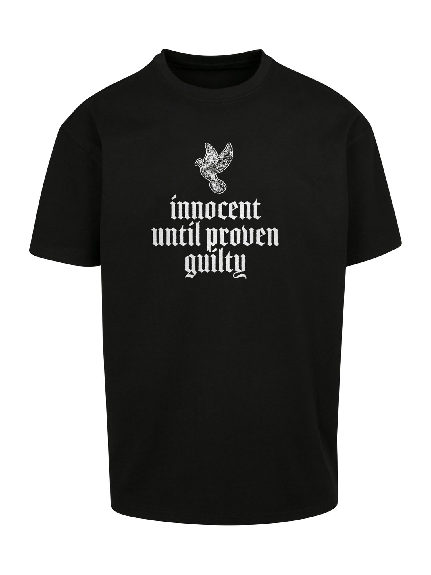 MT Upscale Marškinėliai 'Justice' pilka / juoda / balta