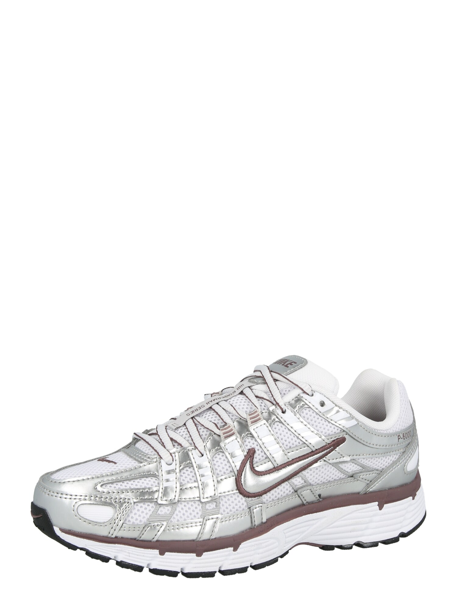 Nike Sportswear Sneaker low 'P-6000'  maro / argintiu / alb