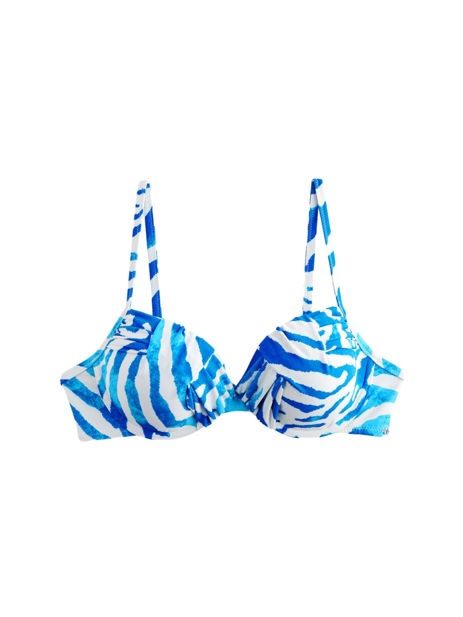 Next Sutien costum de baie  albastru / alb
