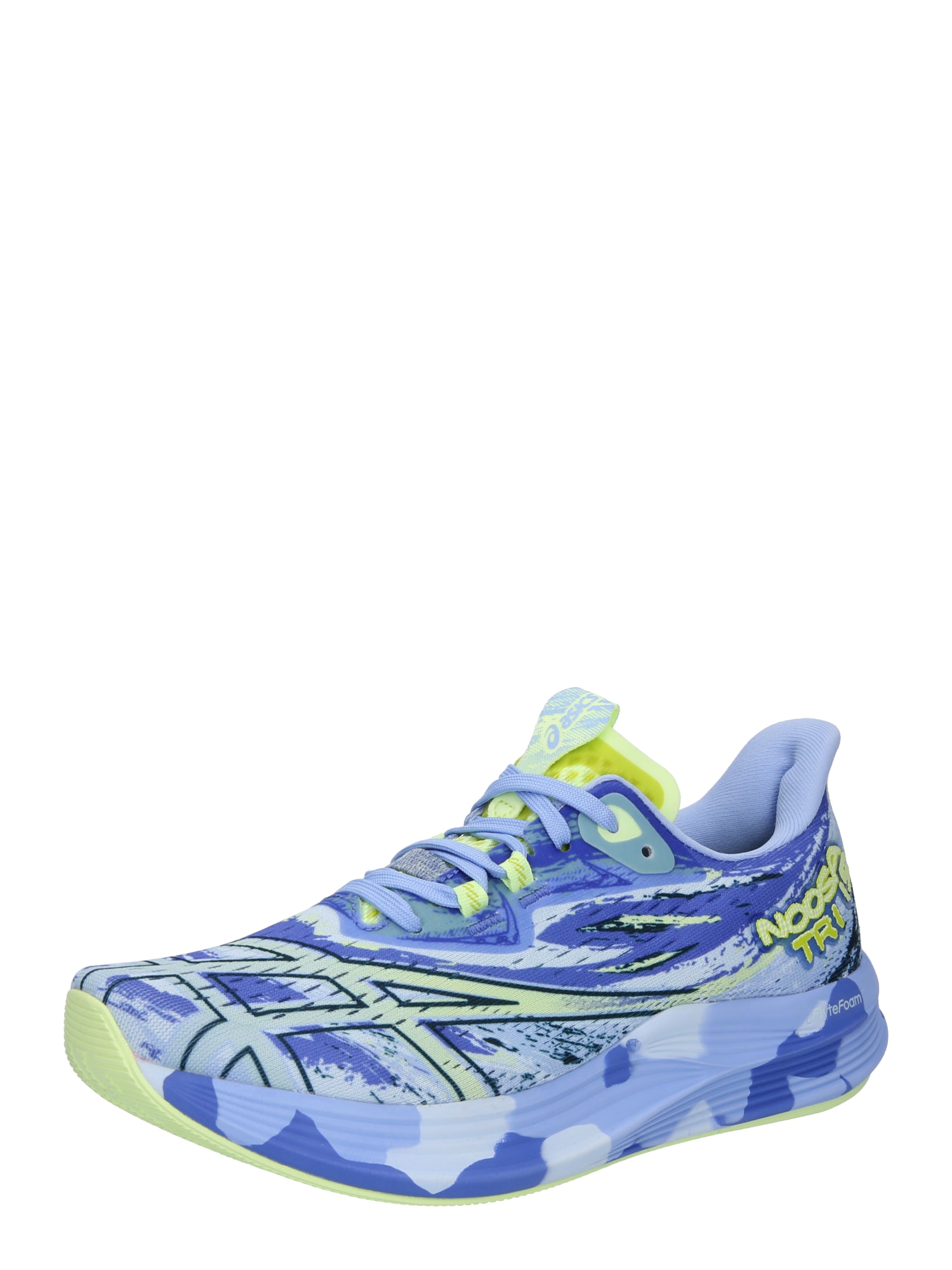 ASICS Bėgimo batai 'NOOSA TRI 15' mėlyna / pastelinė mėlyna / neoninė geltona / benzino spalva