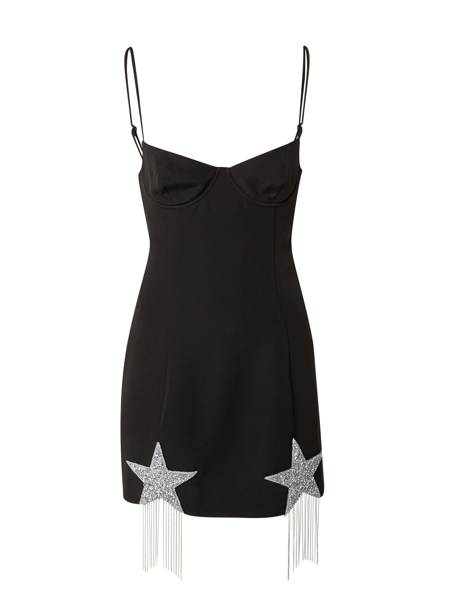 Nasty Gal Rochie  negru / argintiu