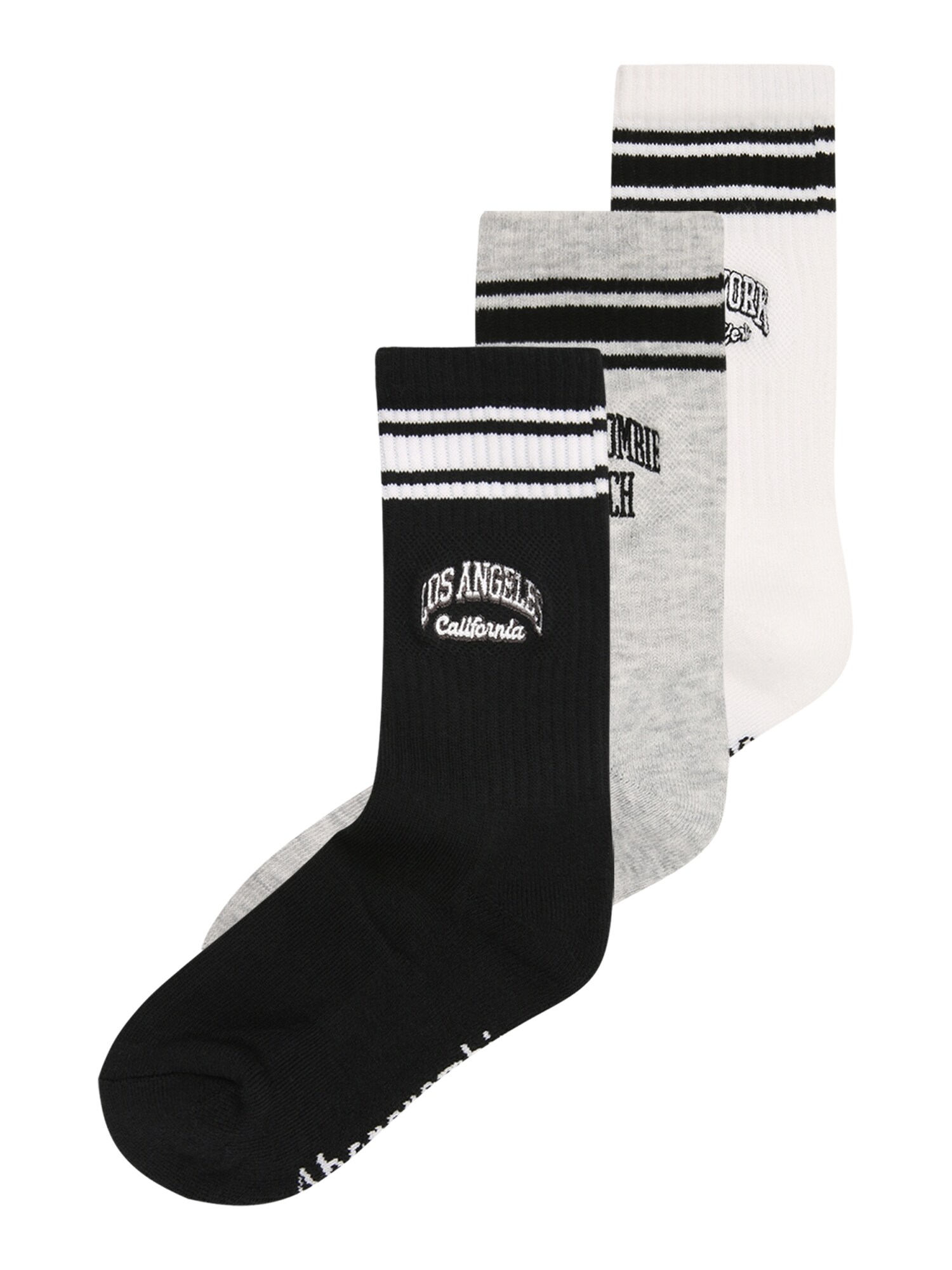 Abercrombie & Fitch Șosete  gri / negru / alb