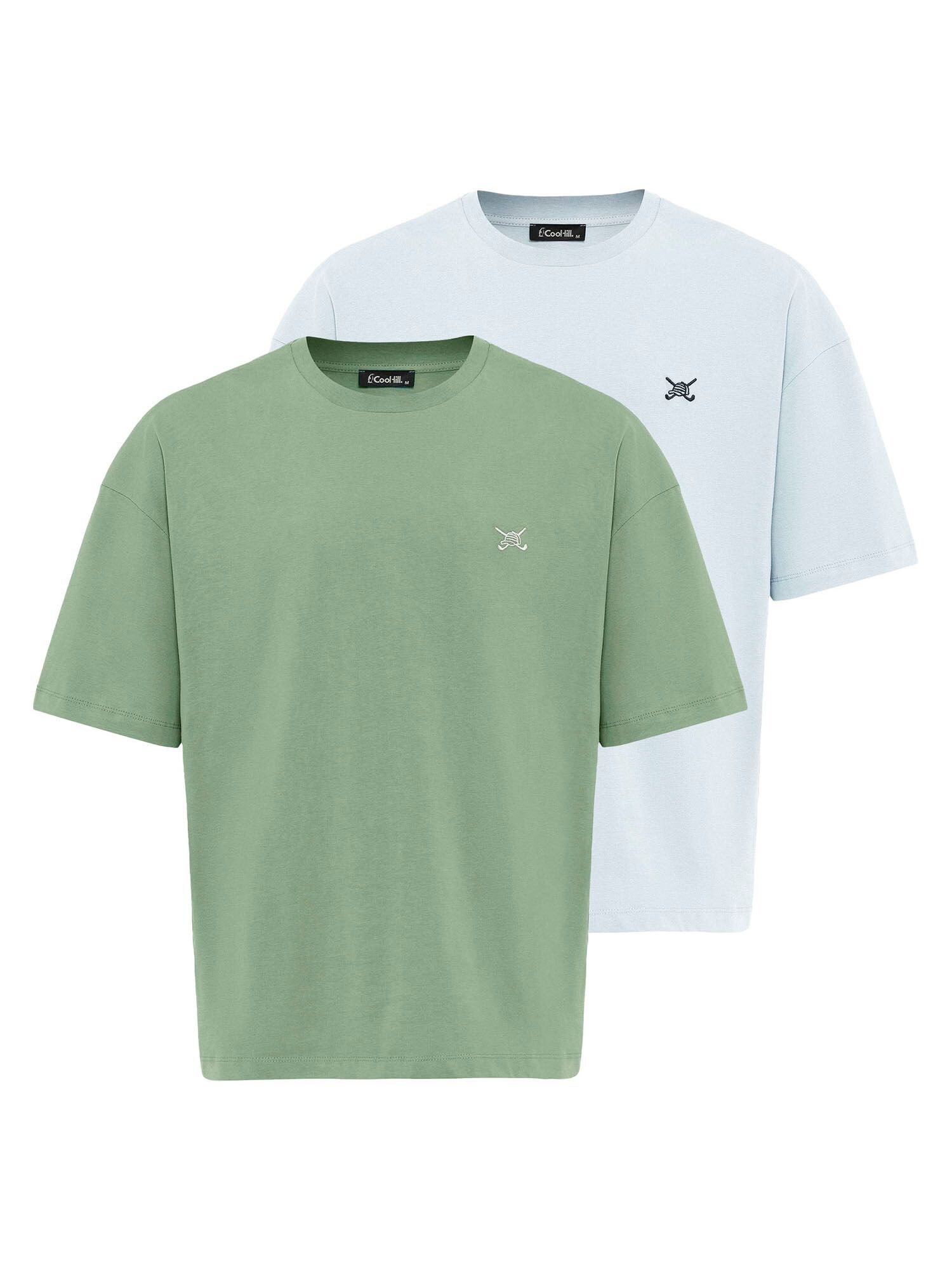 Cool Hill Tricou  bleumarin / alb