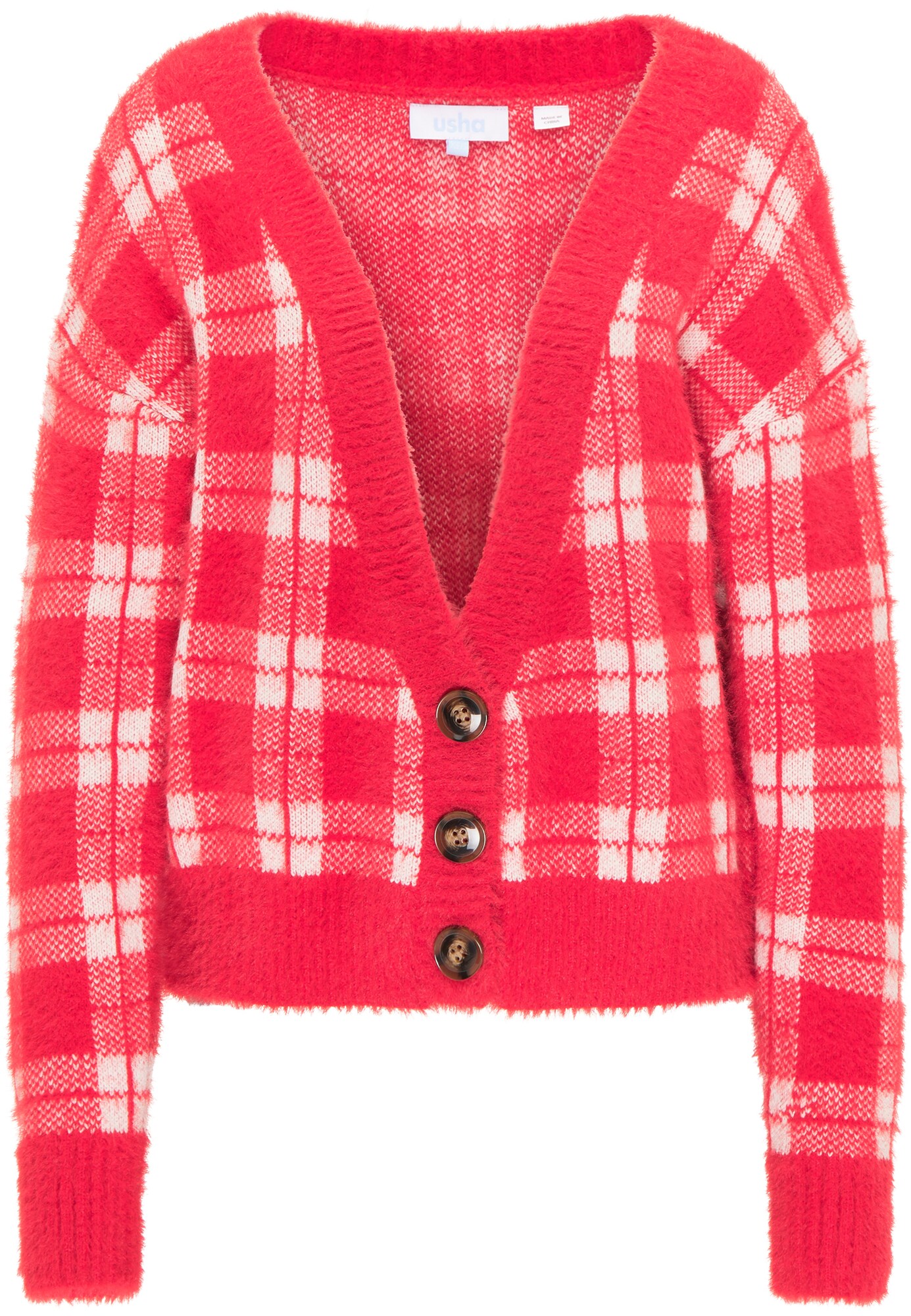 usha BLUE LABEL Kardiganas  raudona / balta