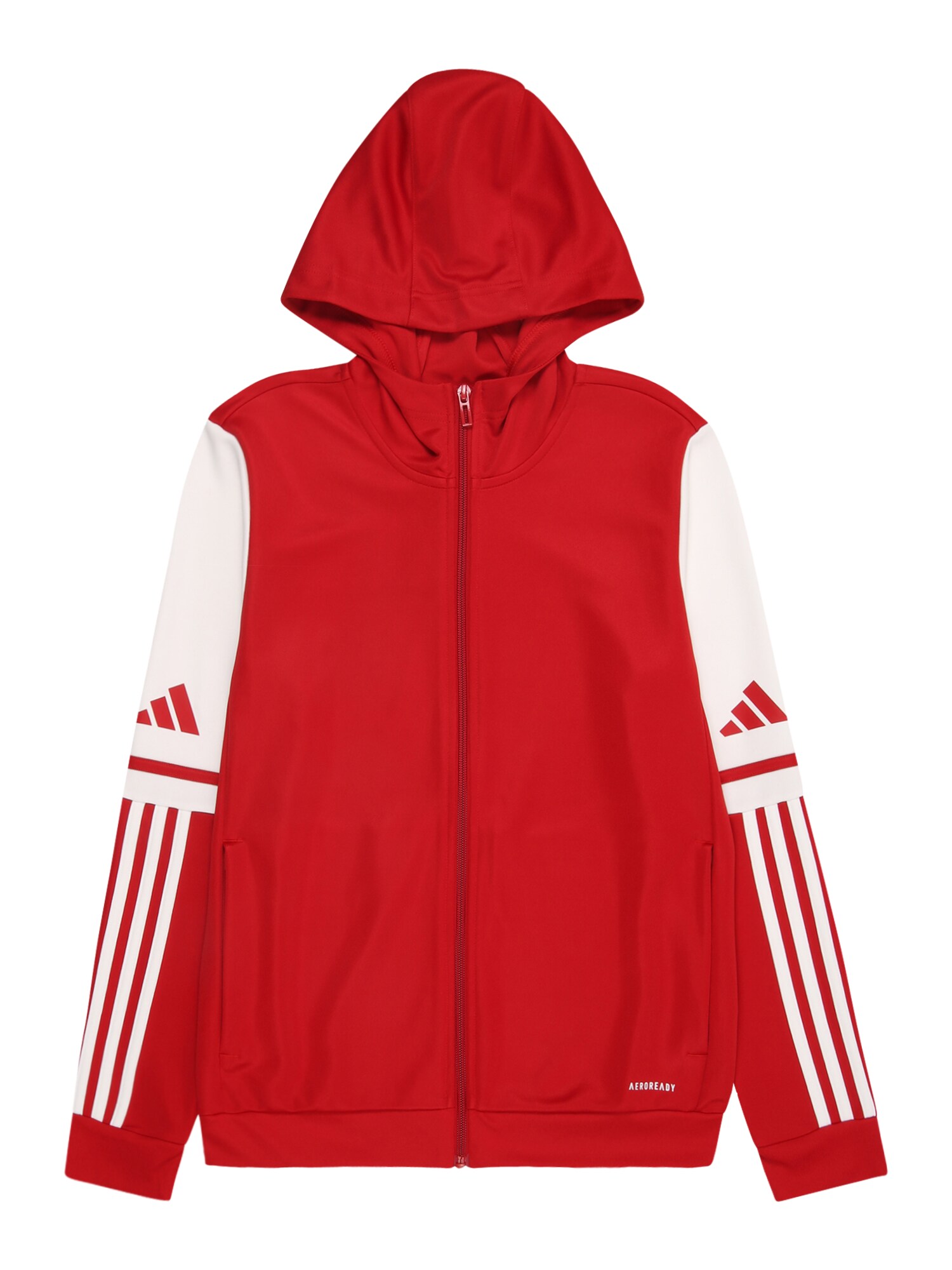 ADIDAS PERFORMANCE Bluză cu fermoar sport SQ25  roșu / alb murdar