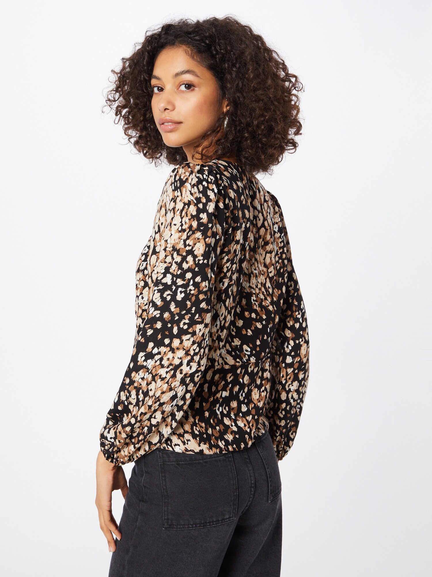 Dorothy Perkins Blúzka béžová / hnedá / čierna (obrázok 3)