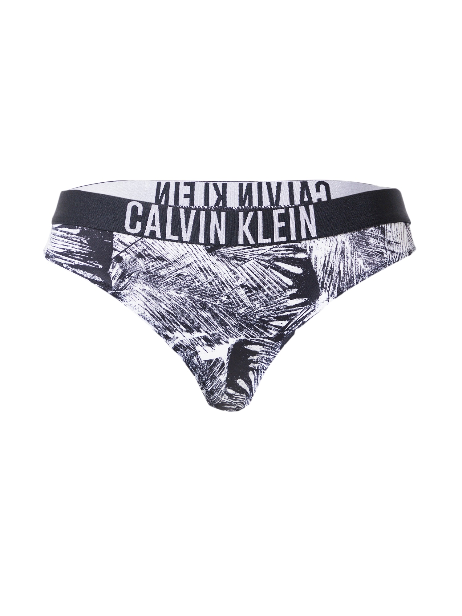 Calvin Klein Swimwear Bikini hlačke  črna / bela