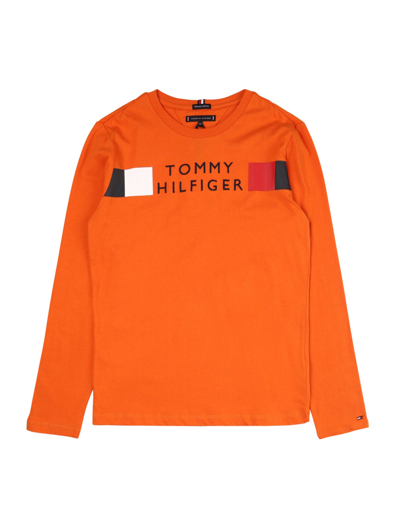 TOMMY HILFIGER Marškinėliai  oranžinė / juoda