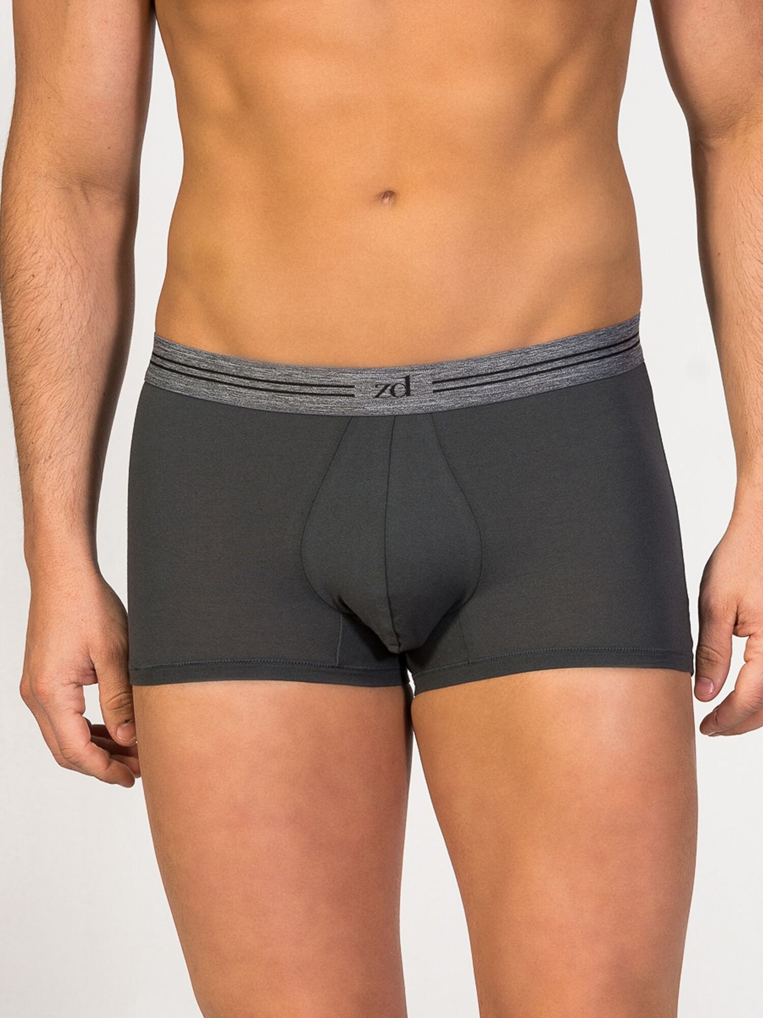 zd ZERO DEFECTS Calzoncillo boxer 'Athens Egyptian cotton'  gris oscuro