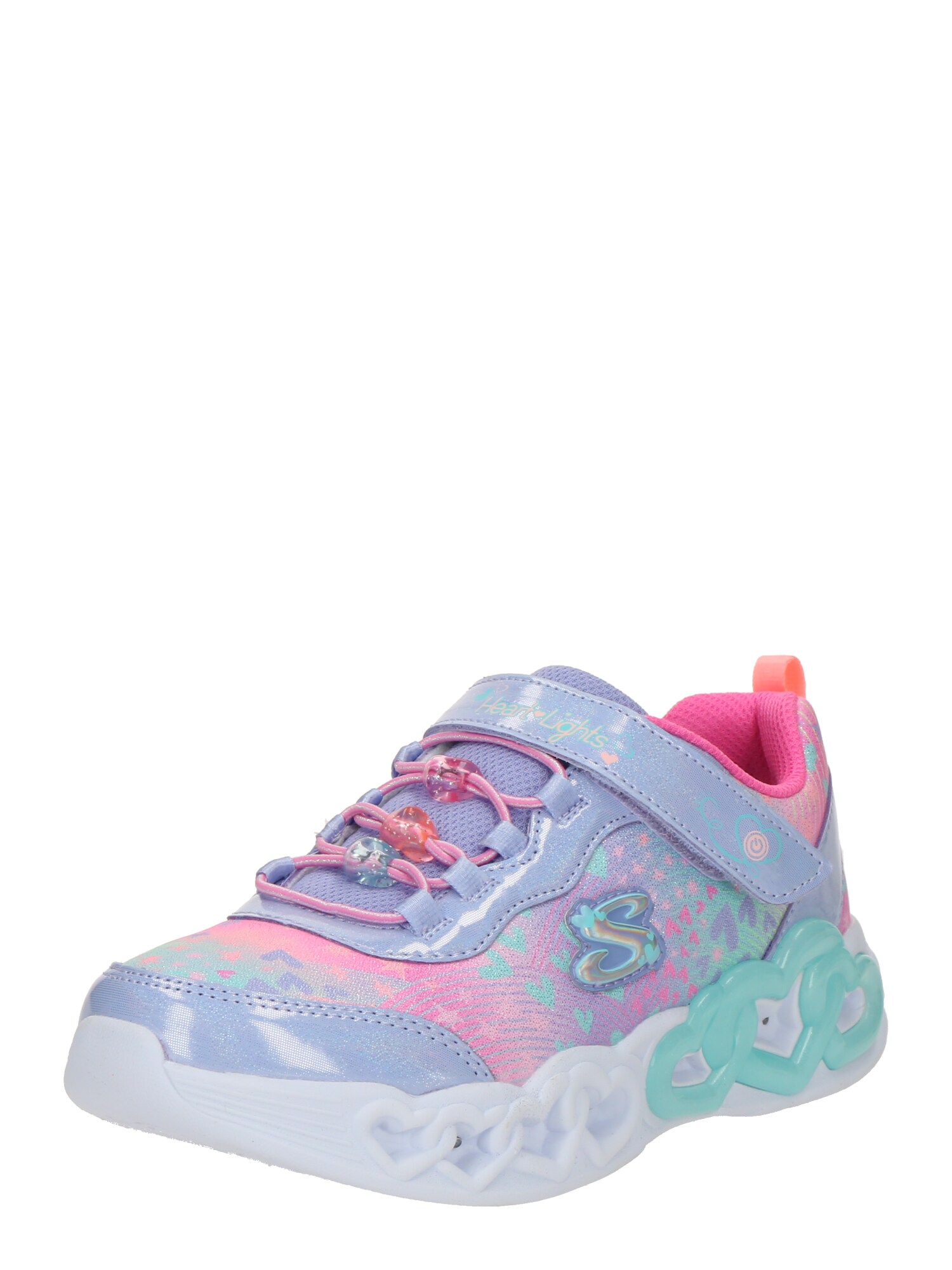 SKECHERS Sneaker Infinite Heart Lights  turcoaz / mov lavandă / roz pudră / roz neon