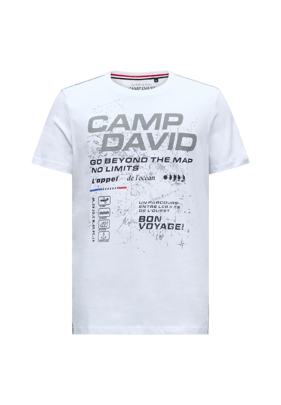T-shirt 'French Coast I' grå / svart