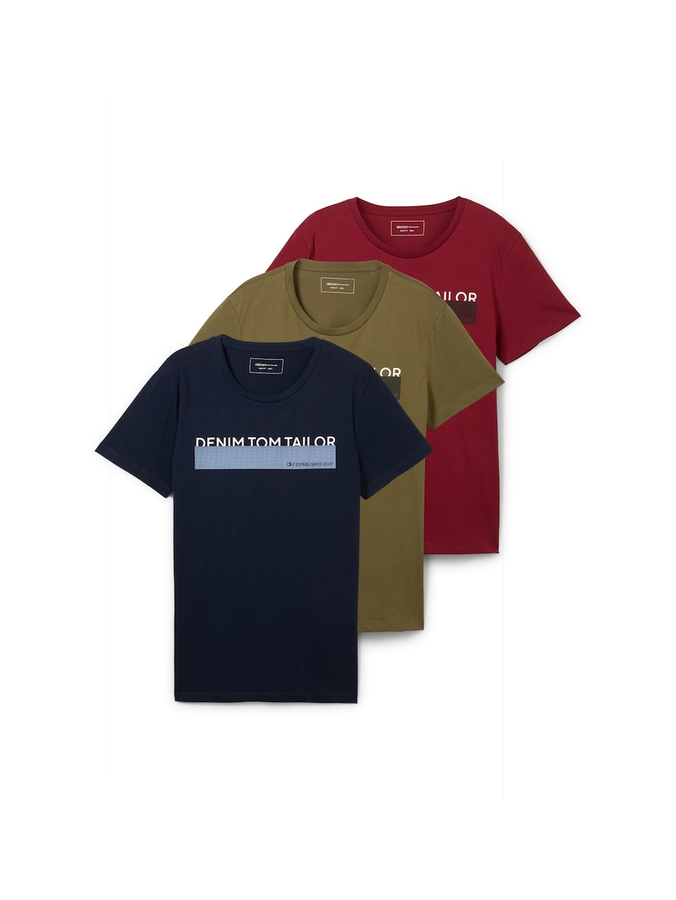 T-shirt marinblå / khaki / röd