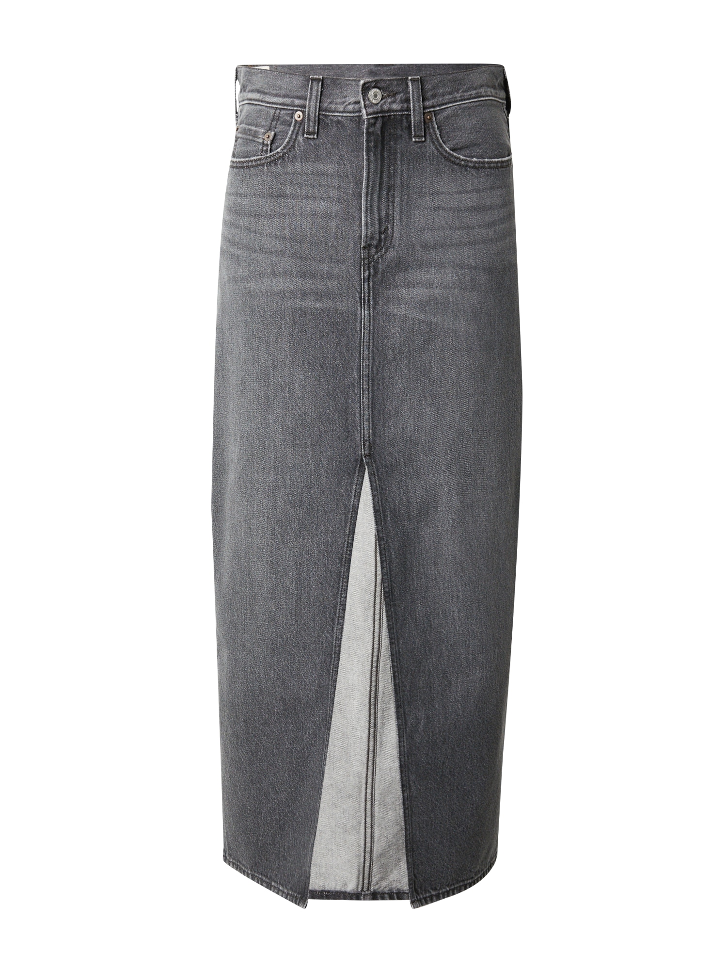 LEVI'S ® Sijonas 'Ankle Column Skirt' juodo džinso spalva