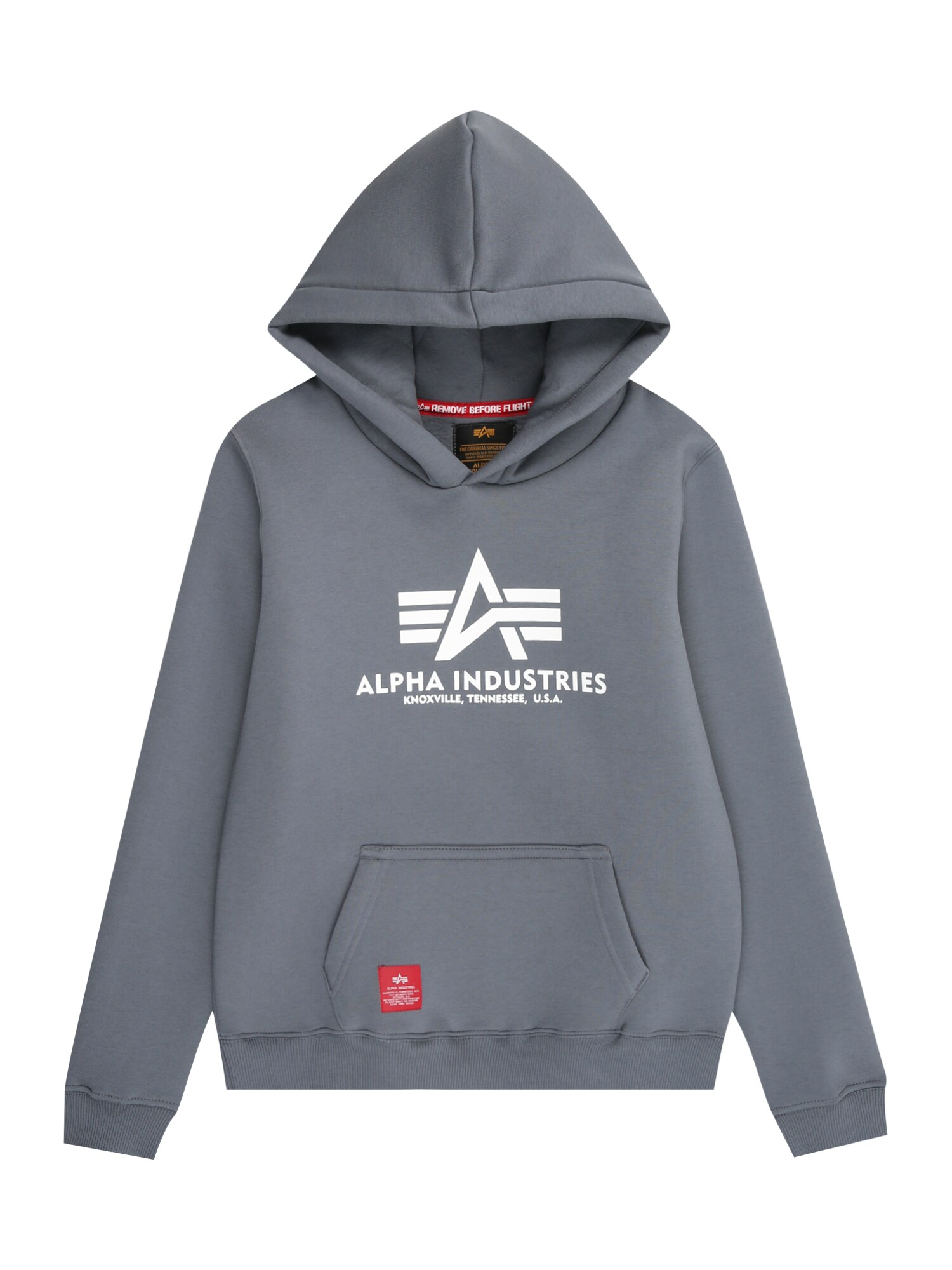 ALPHA INDUSTRIES Mikina  dymovo modrá / biela