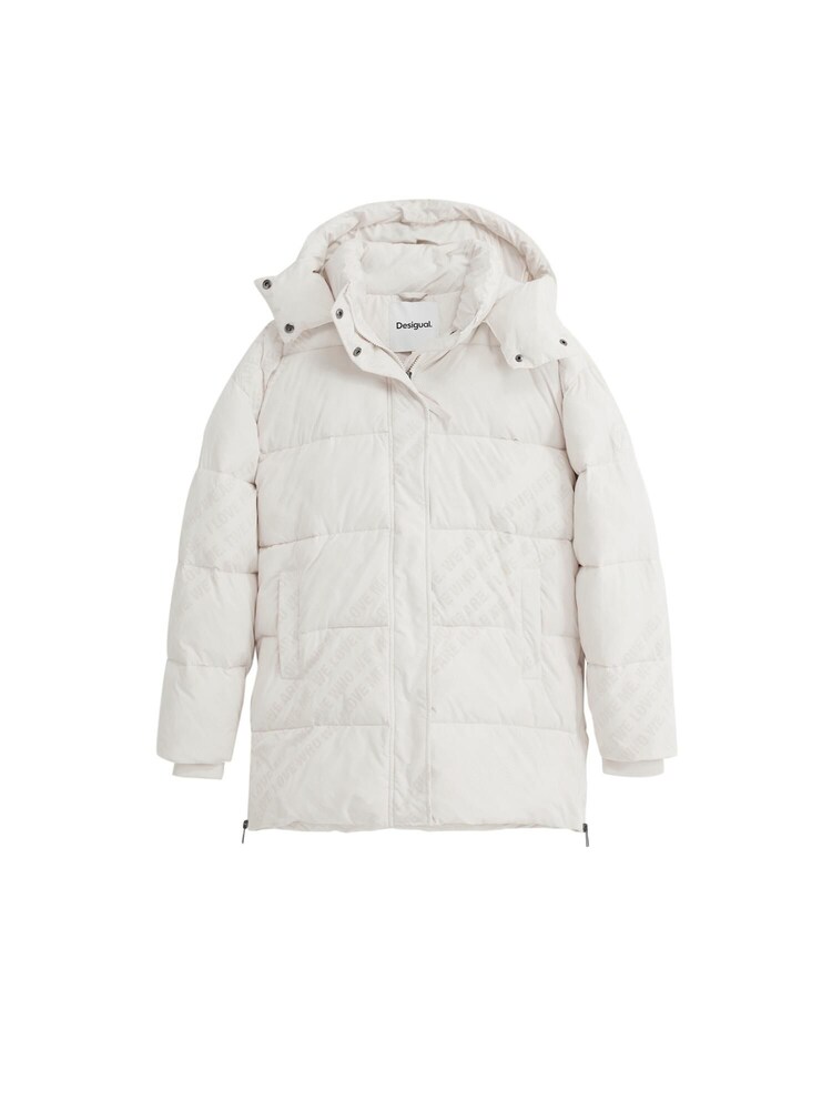Desigual Jacke Damen Größe L weiß Winterjacke