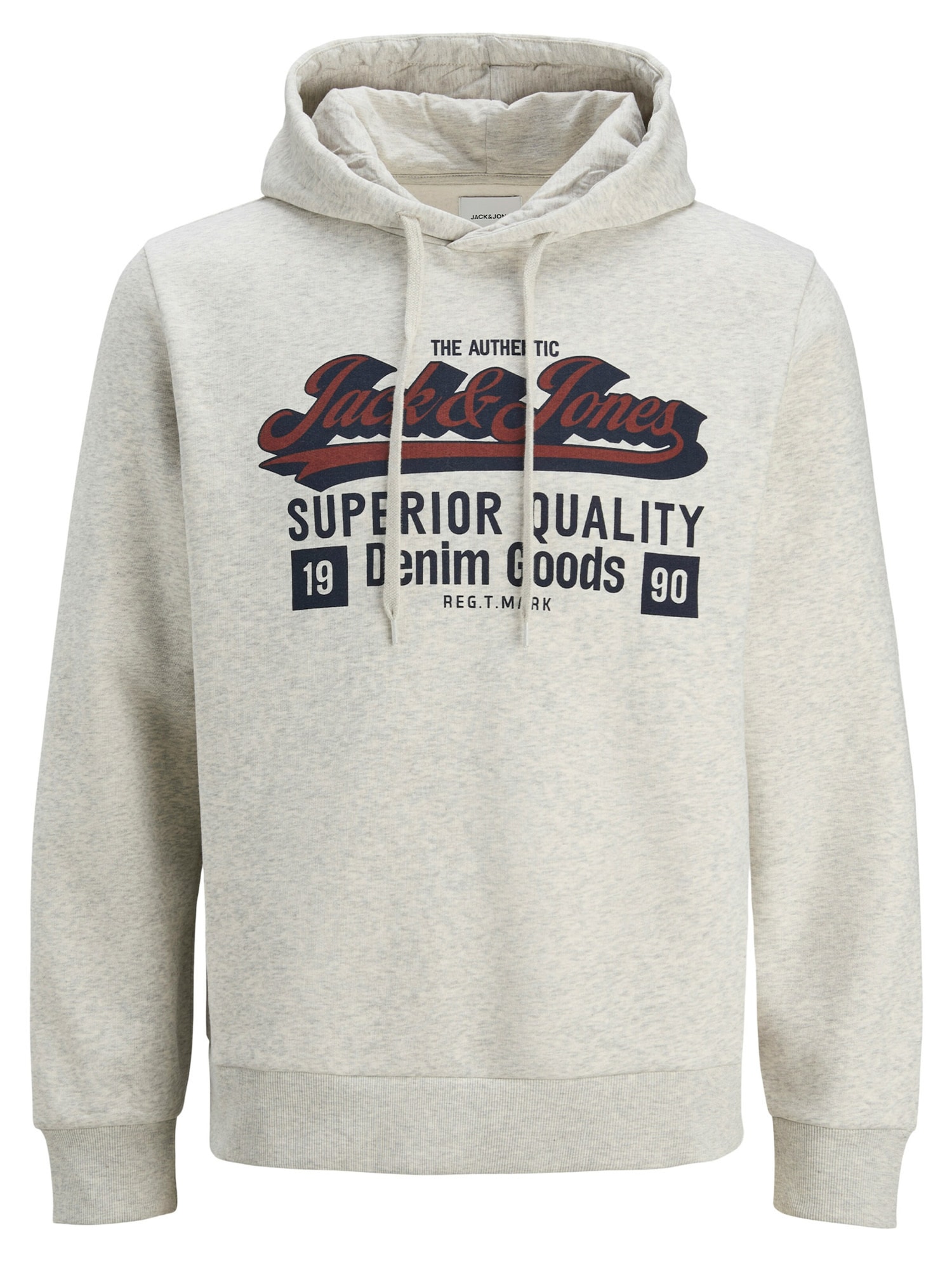 JACK & JONES Majica 'Logo'  svetlo siva / burgund