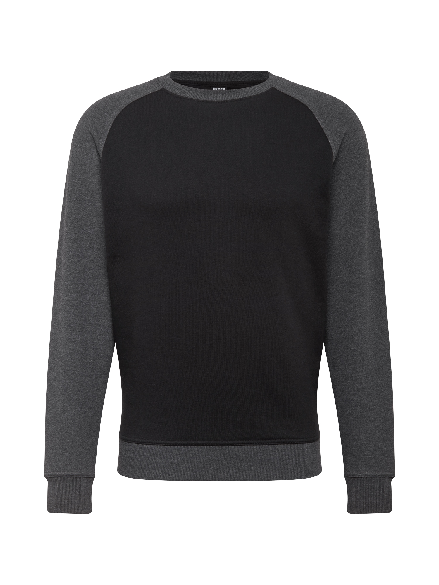 Urban Classics Bluză de molton  gri închis / negru