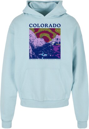 Merchcode Sweatshirt ‘Peanuts – Colorado’ Navy / Hemelsblauw / Riet / Lila