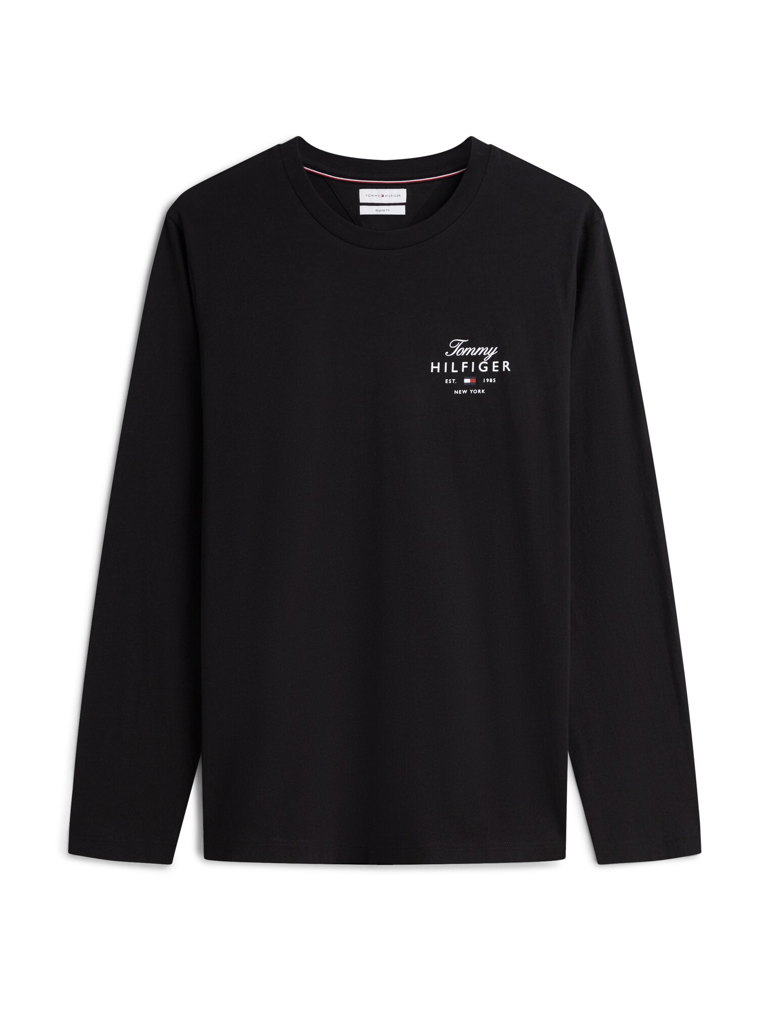 TOMMY HILFIGER Tricou  negru / alb