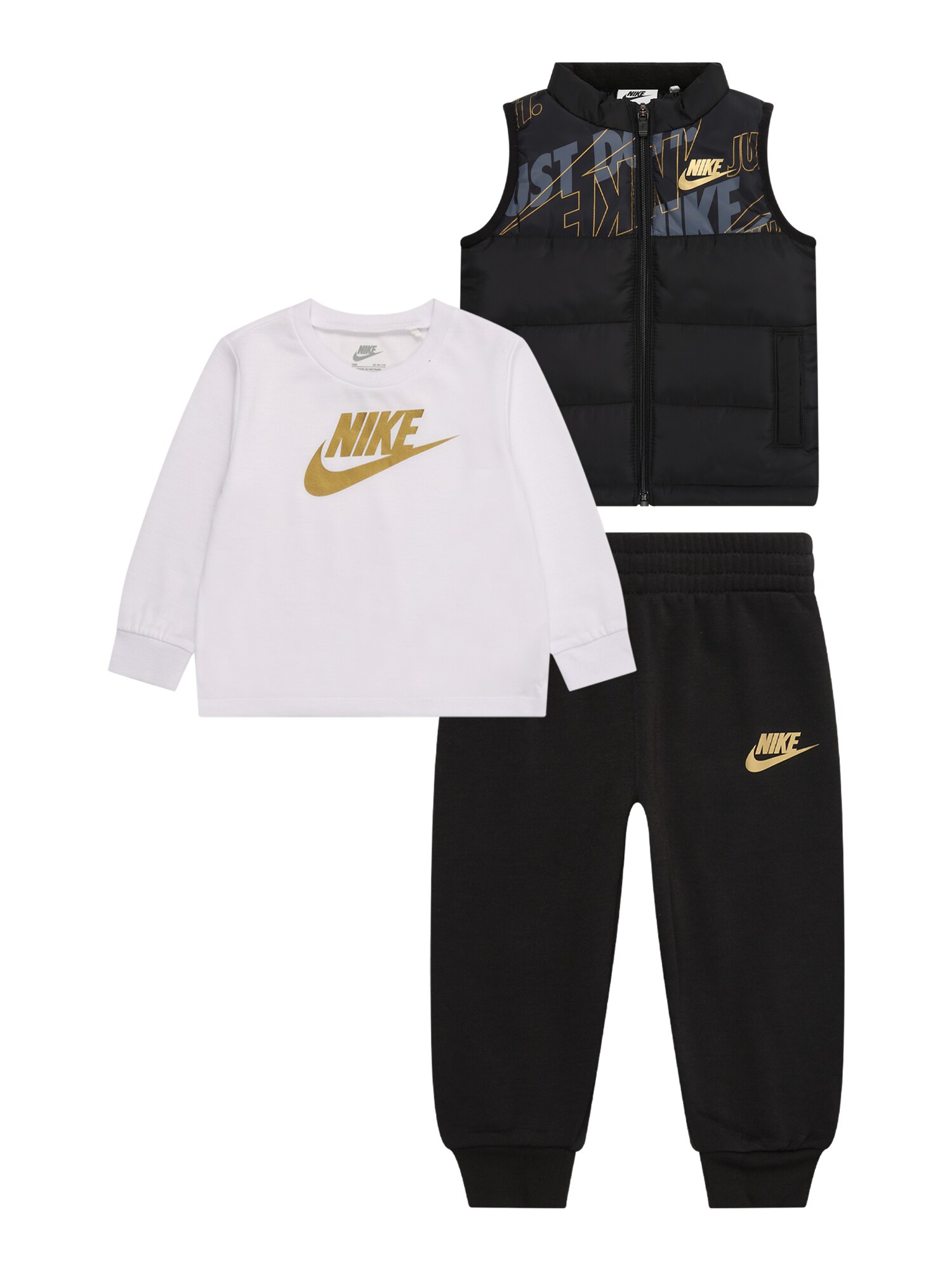 Nike Sportswear Set  auriu / negru / alb